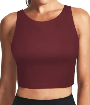 High Neck Longline Sports Bras for Women with Built in Bra Pads U Back Yoga Sports Bra Push up Workout Crop Tank Tops