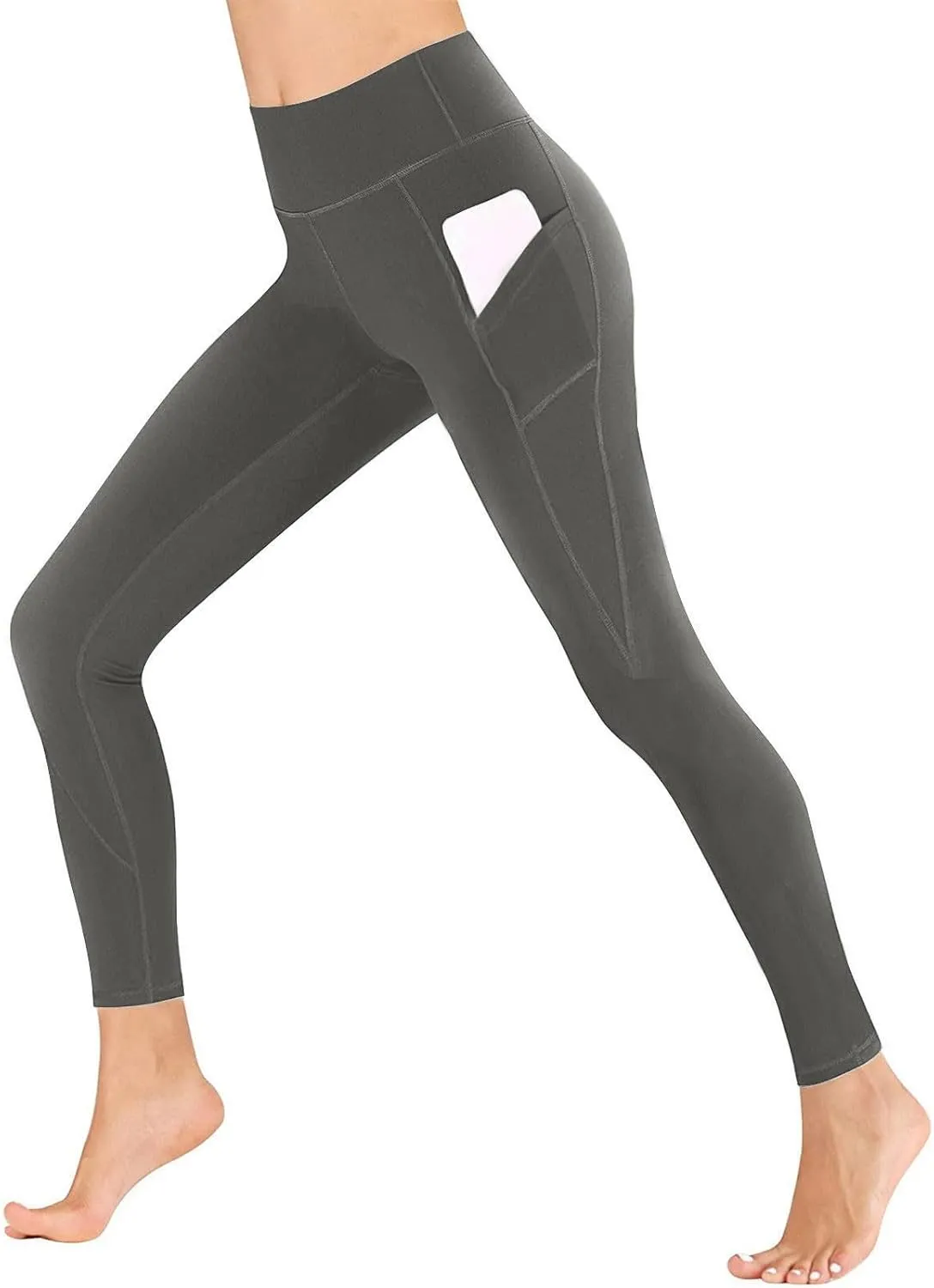 High Waisted Leggings with Pockets Women, No See Through Tummy Control Yoga Pants Workout Gym Leggings