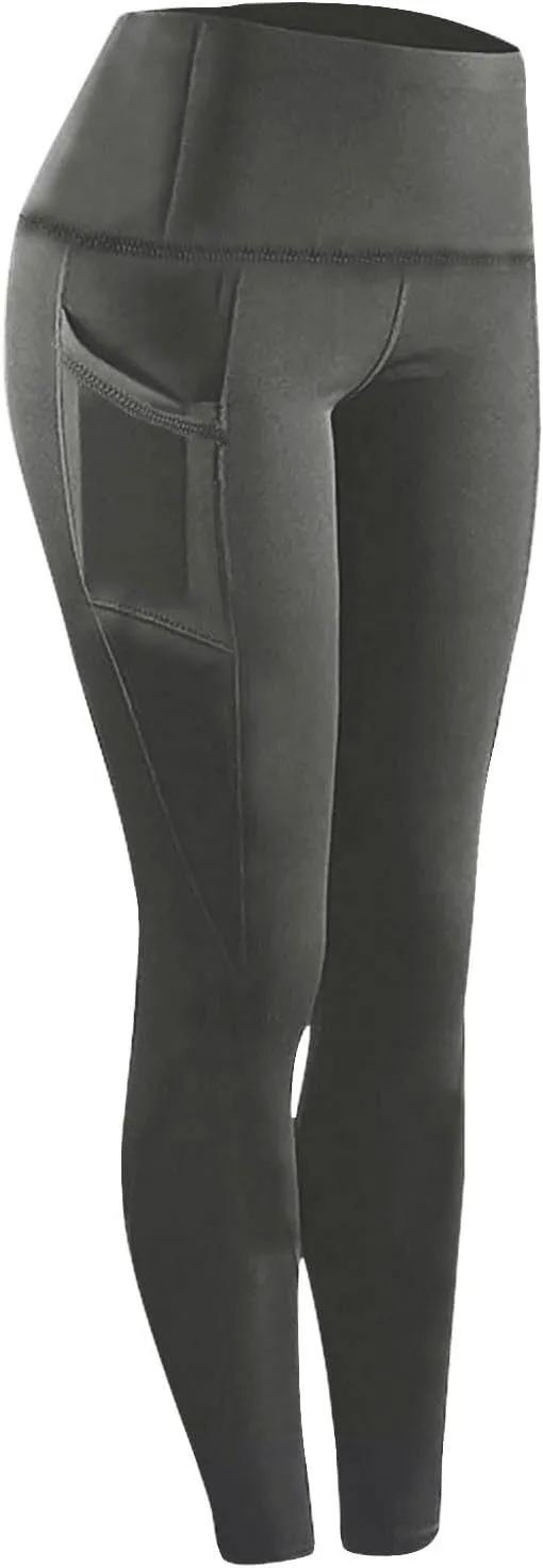 High Waisted Leggings with Pockets Women, No See Through Tummy Control Yoga Pants Workout Gym Leggings