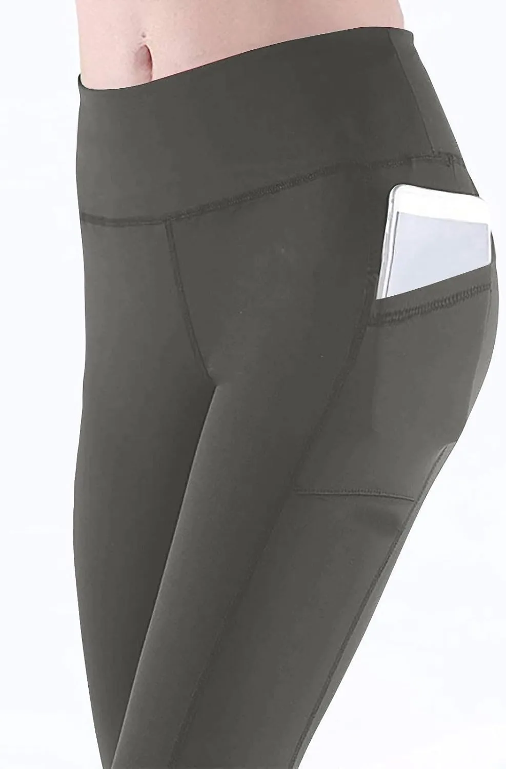 High Waisted Leggings with Pockets Women, No See Through Tummy Control Yoga Pants Workout Gym Leggings