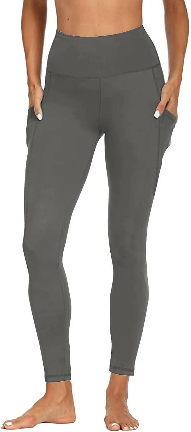 High Waisted Leggings with Pockets Women, No See Through Tummy Control Yoga Pants Workout Gym Leggings