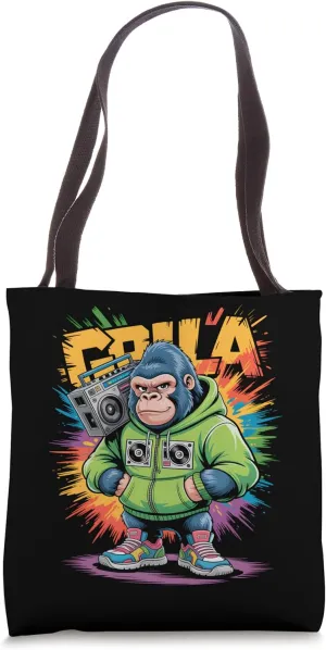 Hip Hop Gorilla Tote Bag
