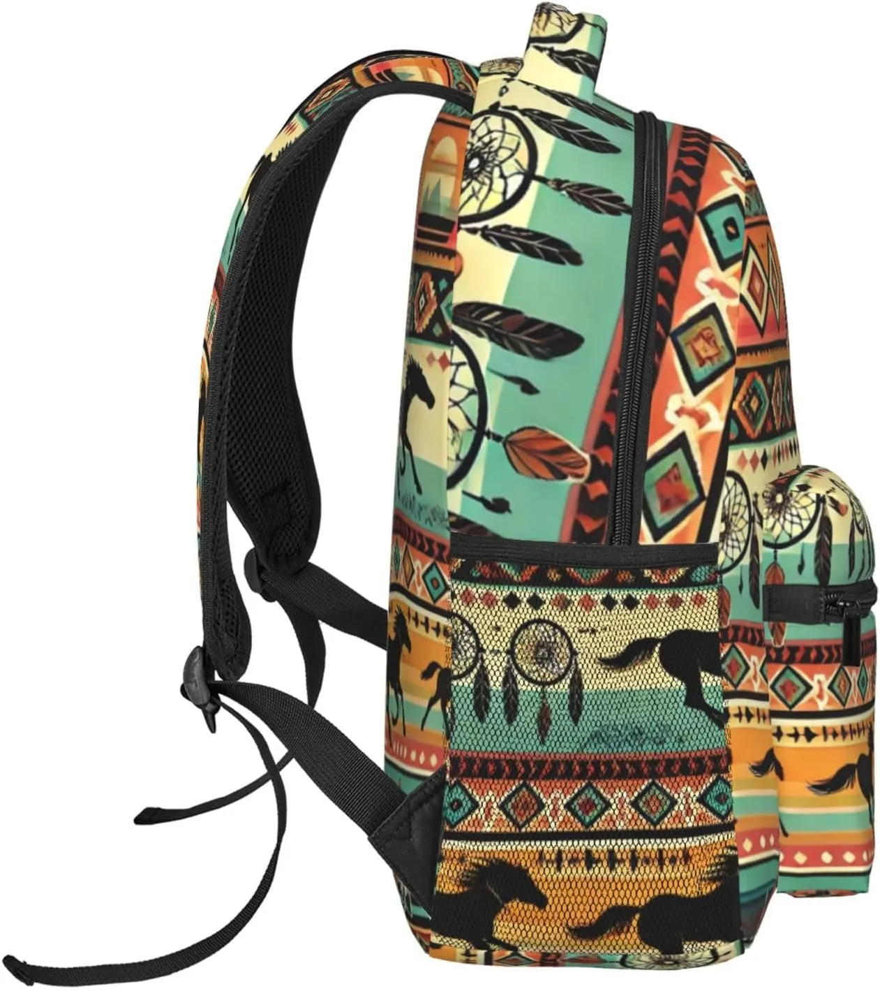 Horse Aztec Backpack Lightweight Travel Casual Backpack With Laptop Compartment for Men Women