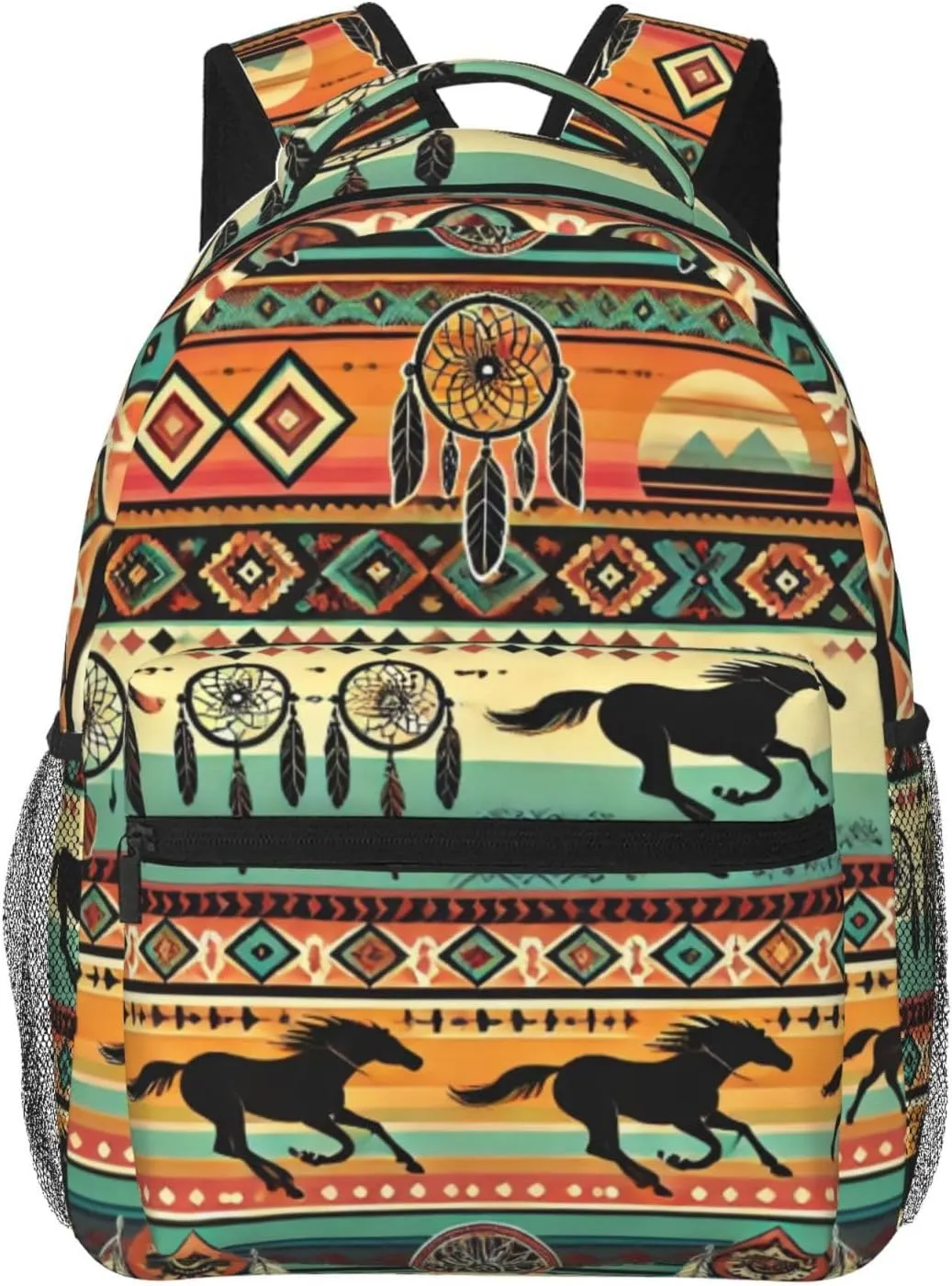 Horse Aztec Backpack Lightweight Travel Casual Backpack With Laptop Compartment for Men Women