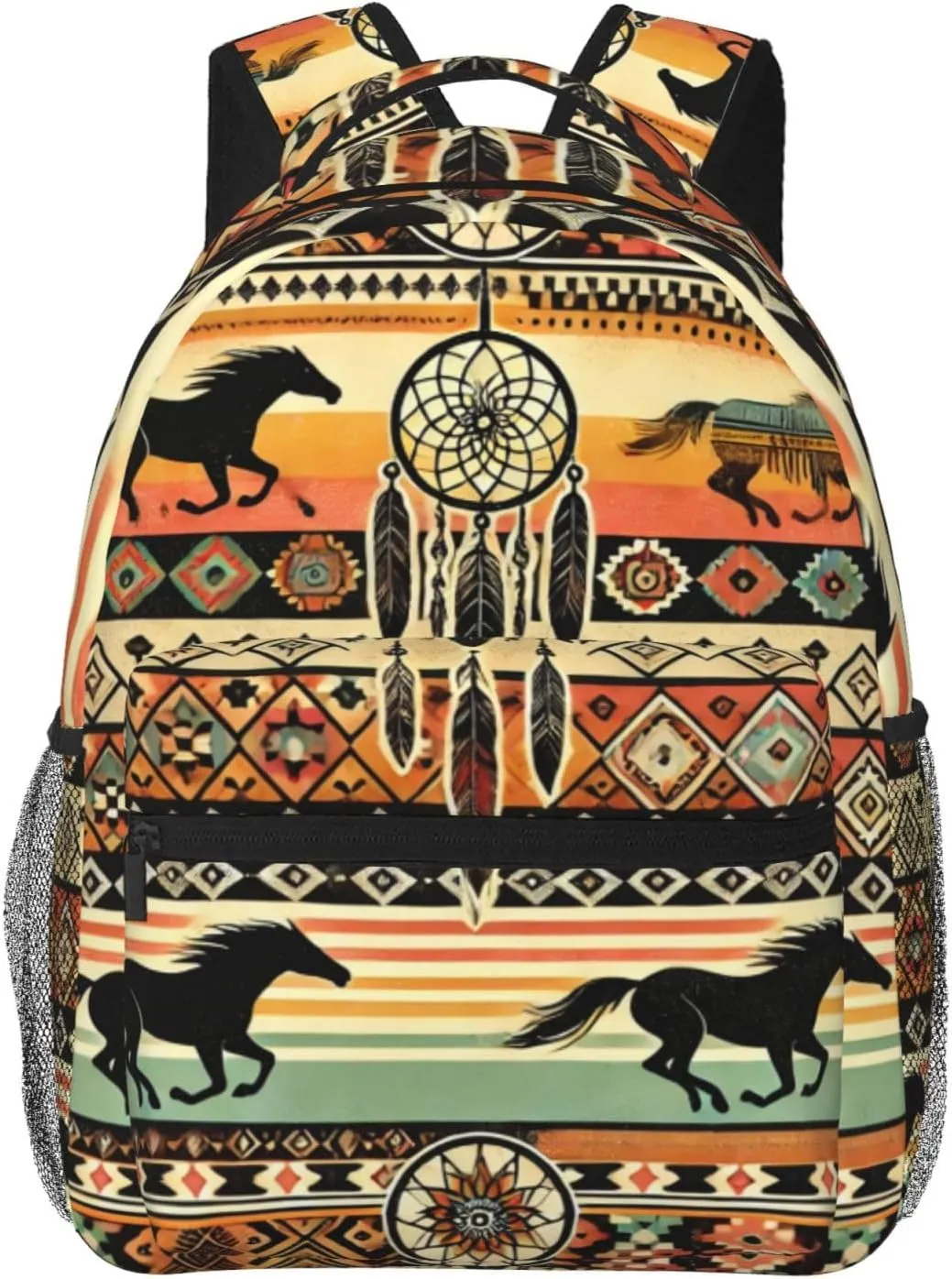 Horse Aztec Backpack Lightweight Travel Casual Backpack With Laptop Compartment for Men Women