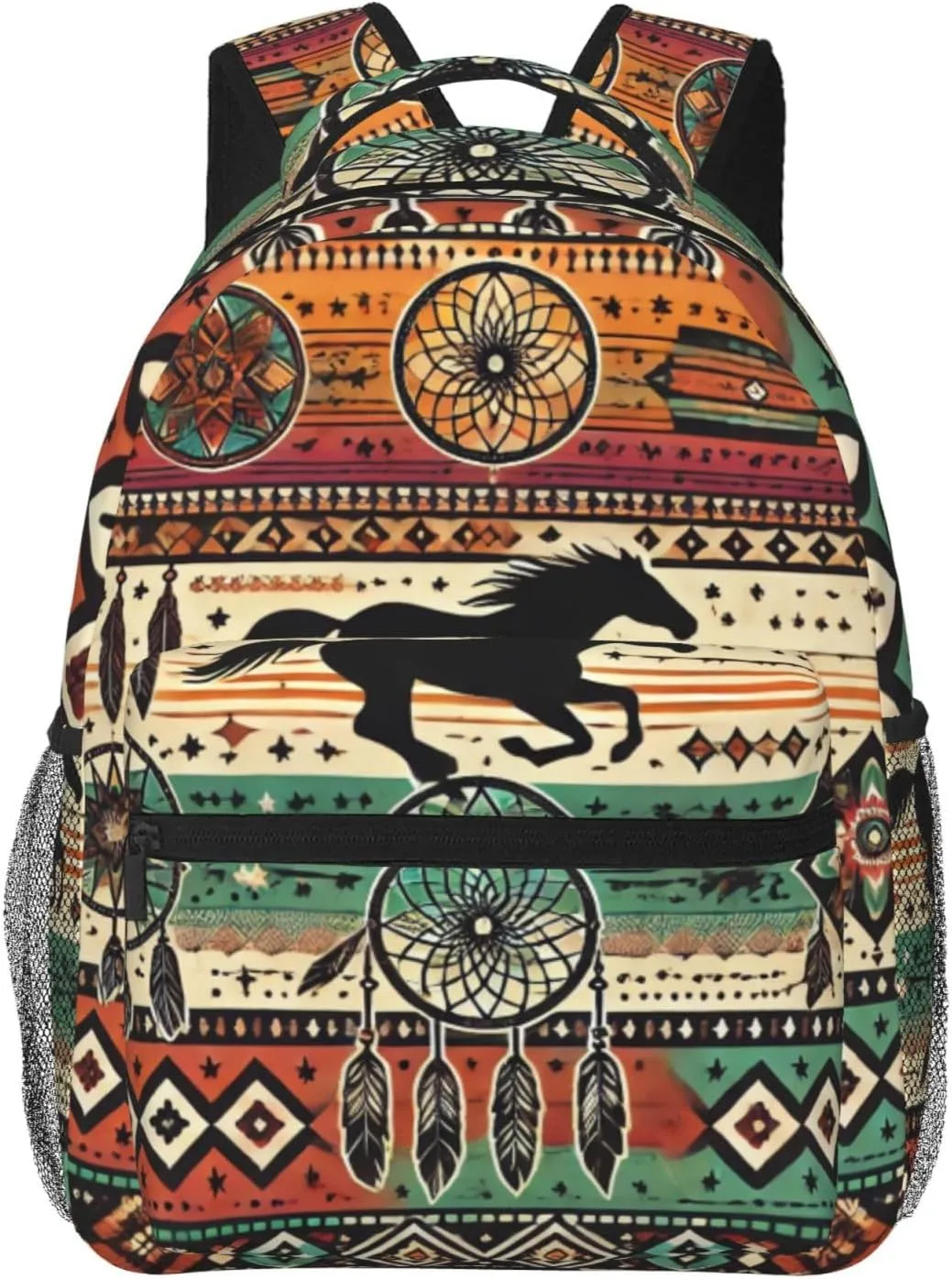 Horse Aztec Backpack Lightweight Travel Casual Backpack With Laptop Compartment for Men Women