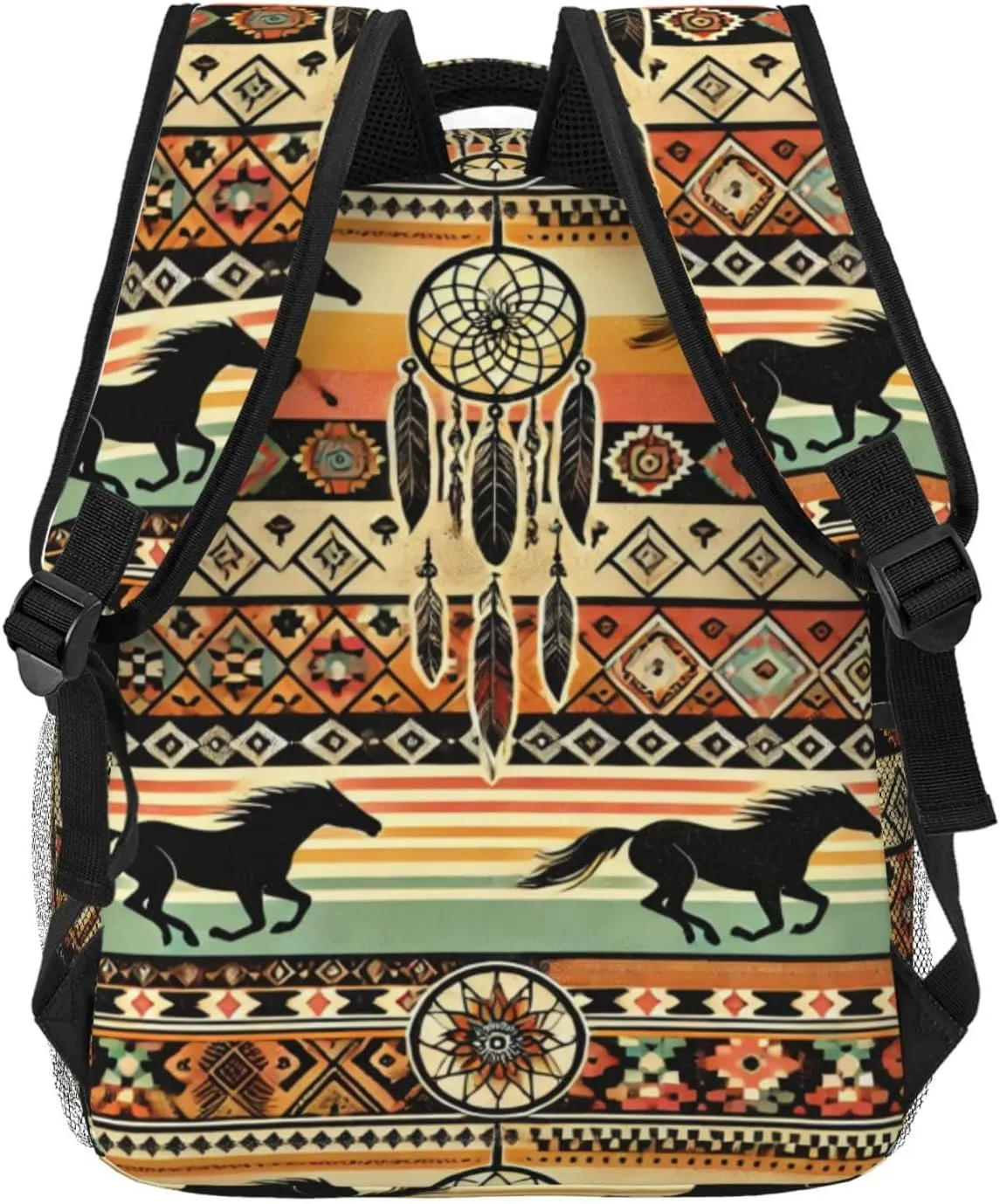 Horse Aztec Backpack Lightweight Travel Casual Backpack With Laptop Compartment for Men Women