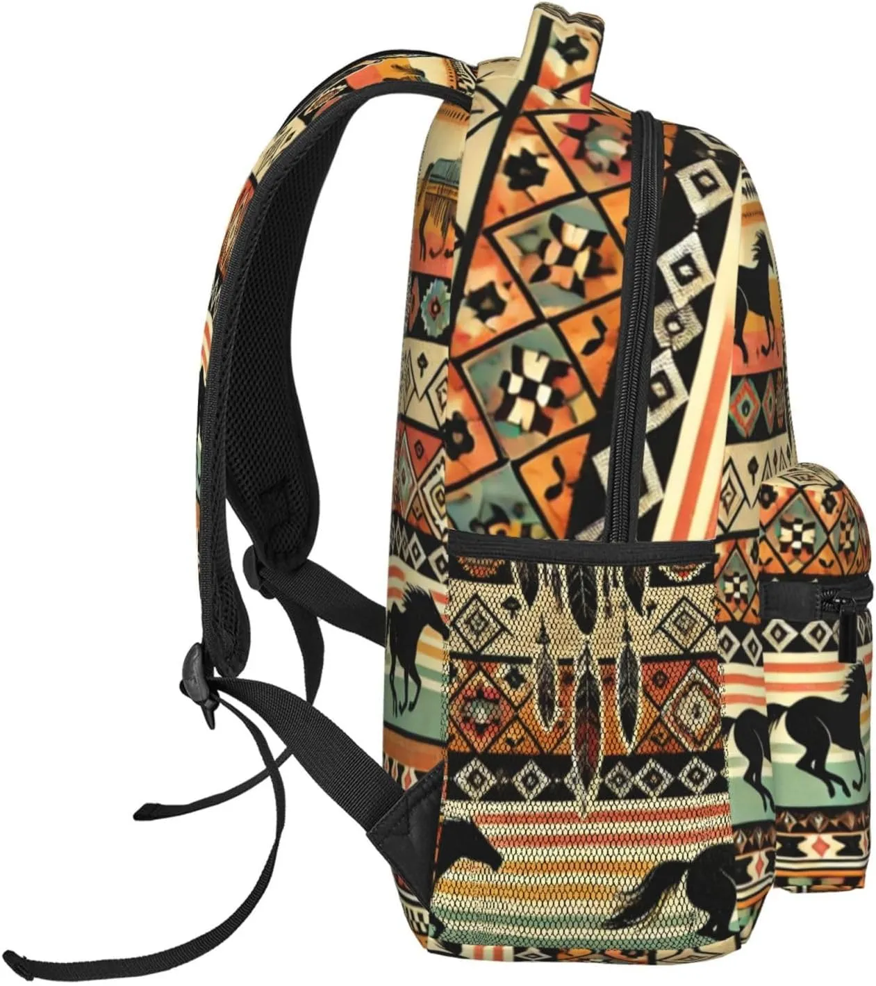 Horse Aztec Backpack Lightweight Travel Casual Backpack With Laptop Compartment for Men Women