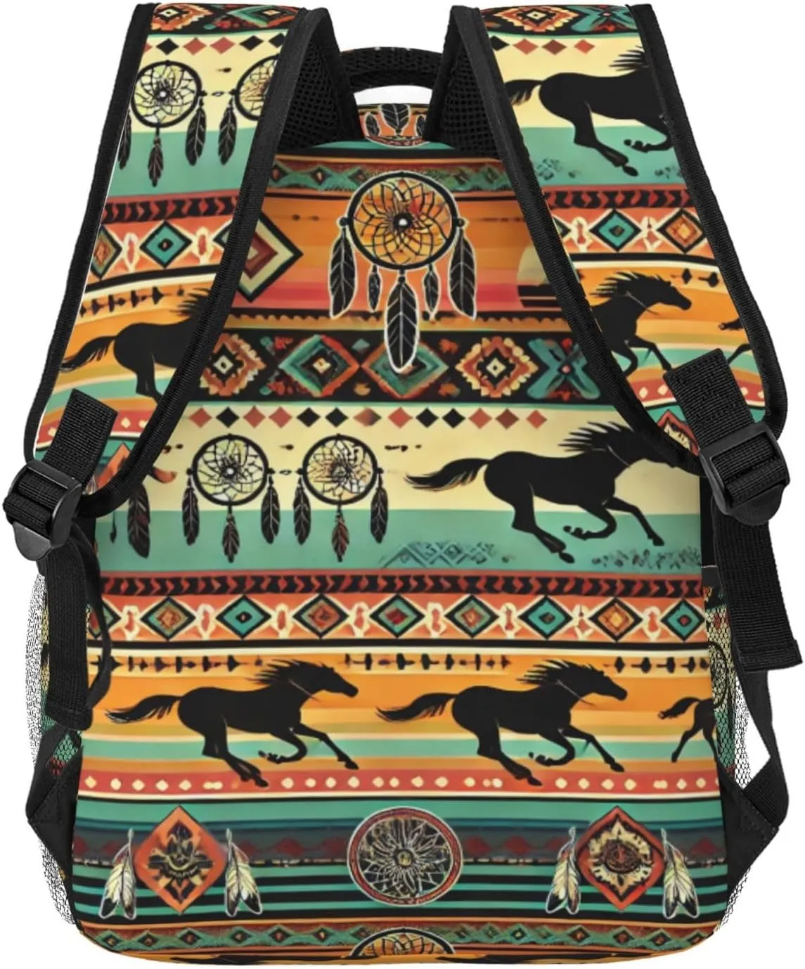 Horse Aztec Backpack Lightweight Travel Casual Backpack With Laptop Compartment for Men Women