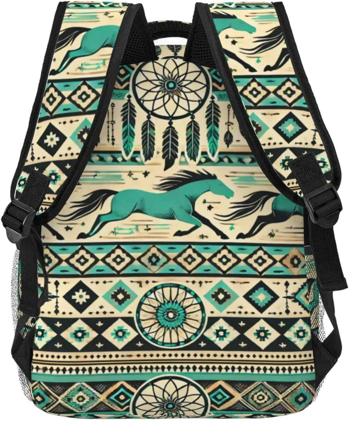 Horse Aztec Print Backpack Lightweight Travel Casual Backpack With Laptop Compartment for Men Women
