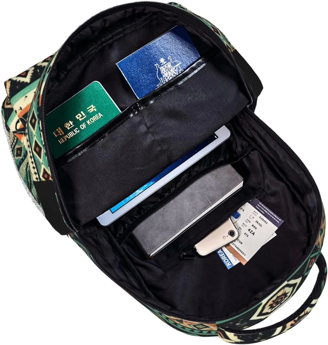 Horse Aztec Print Backpack Lightweight Travel Casual Backpack With Laptop Compartment for Men Women