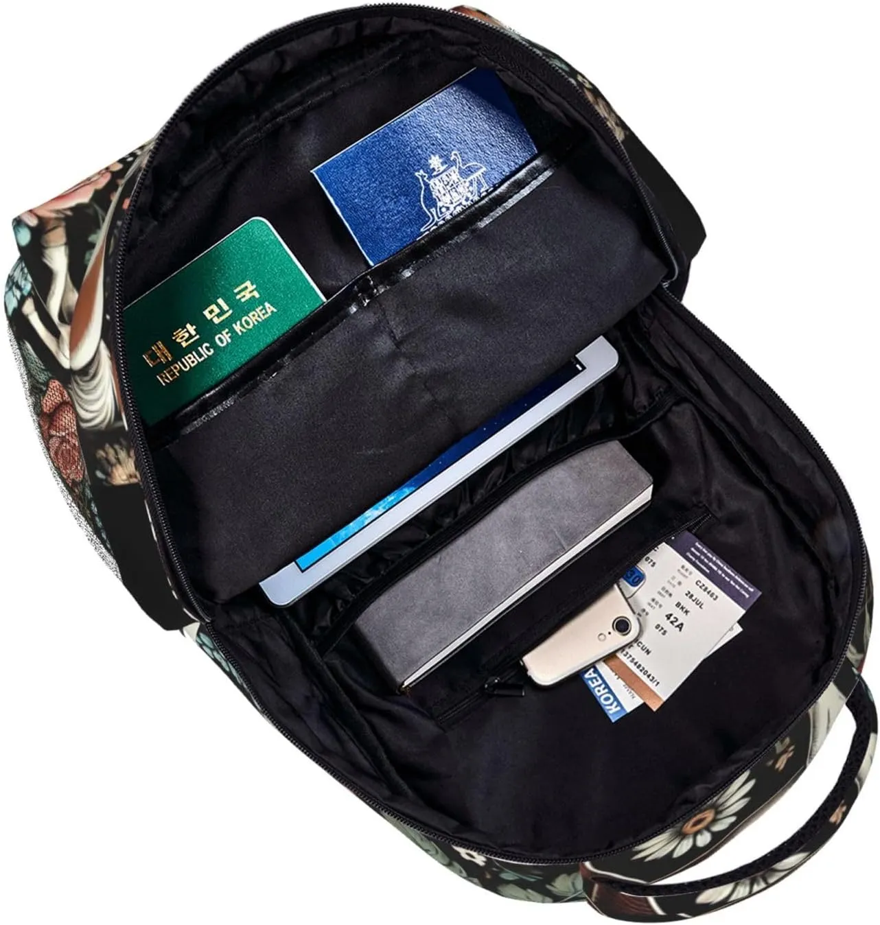 Horse Floral Backpack Lightweight Travel Casual Backpack With Laptop Compartment for Men Women