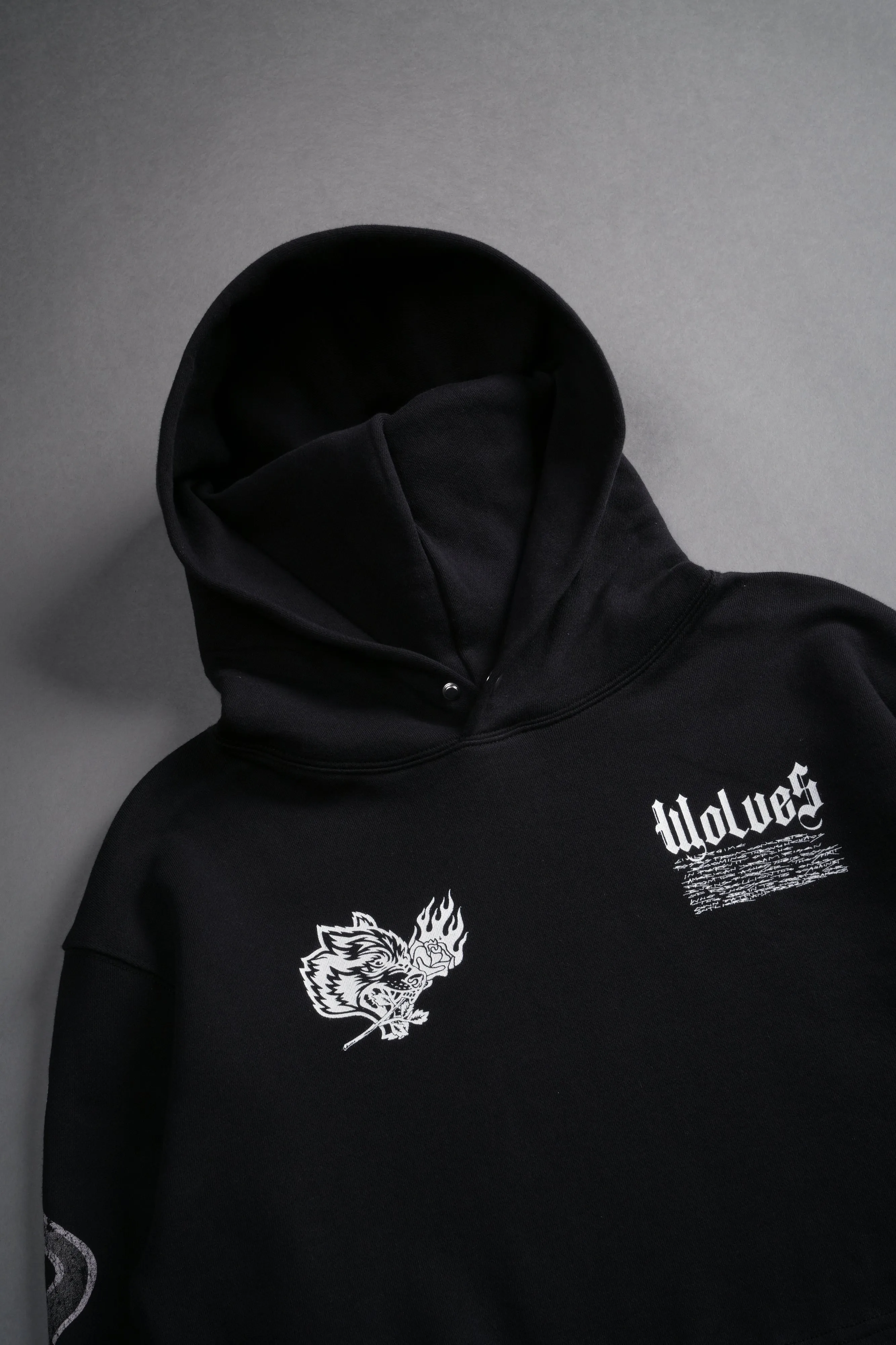 Infernal Bloom "Pierce" (Cropped) Hoodie in Black