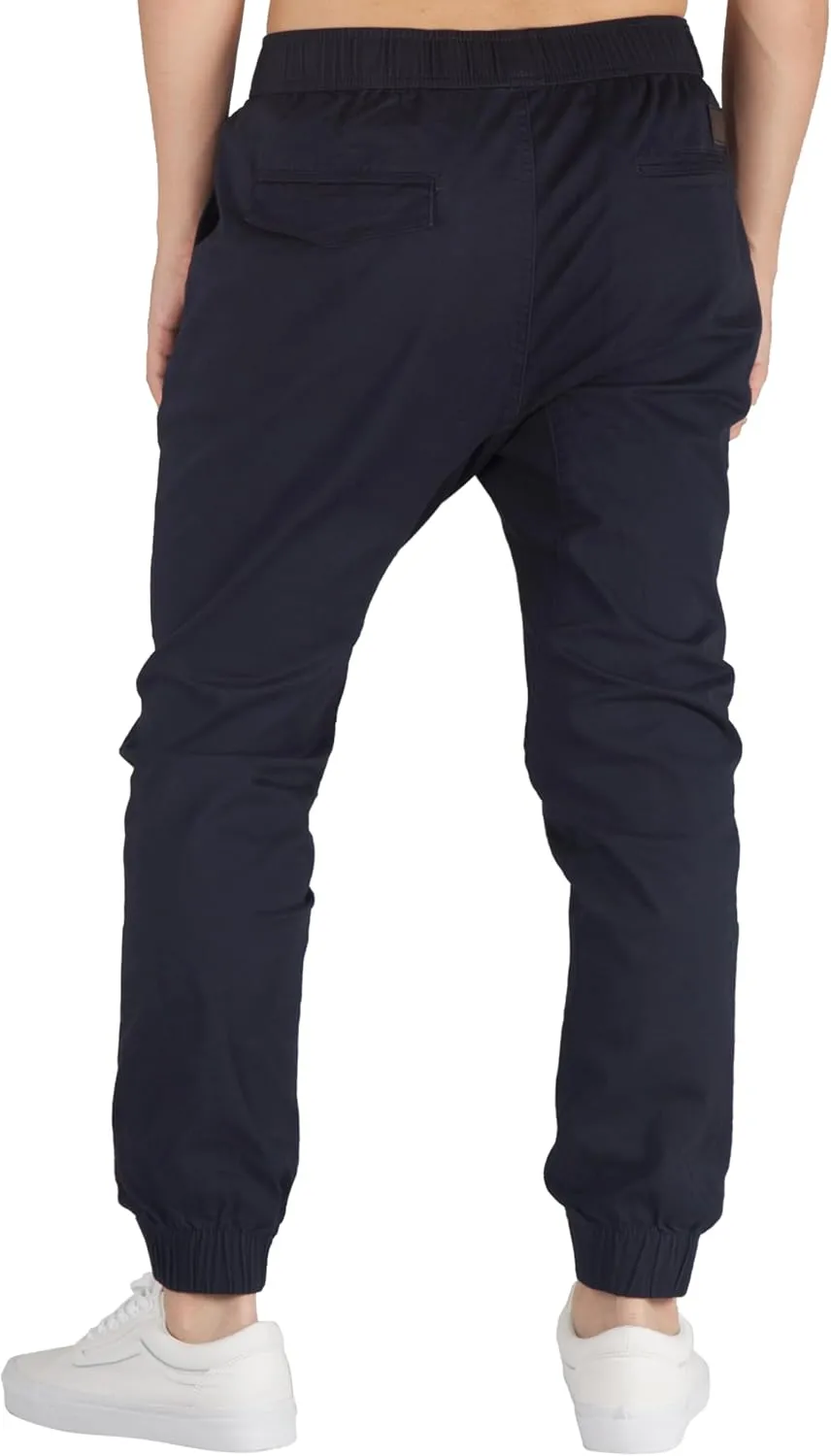 ITALYMORN Khaki Chino Joggers for Men Twill Stretch Casual Pants with Pockets