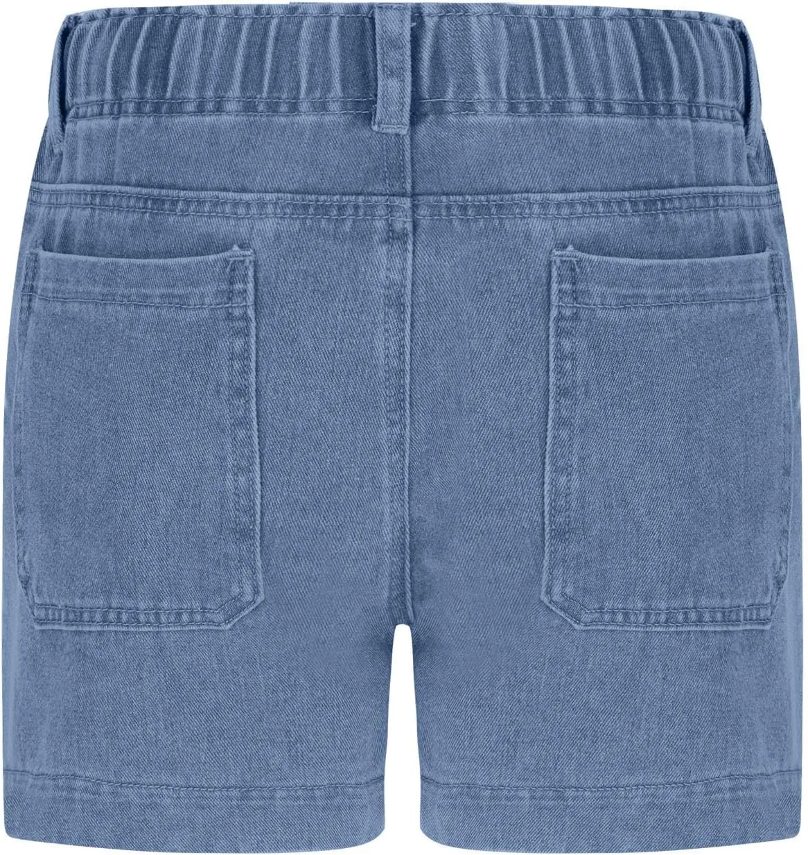 Jean Shorts for Women High Waisted Trendy Patch Pocket Drawstring Casual Summer Stretchy Denim Shorts with Pockets