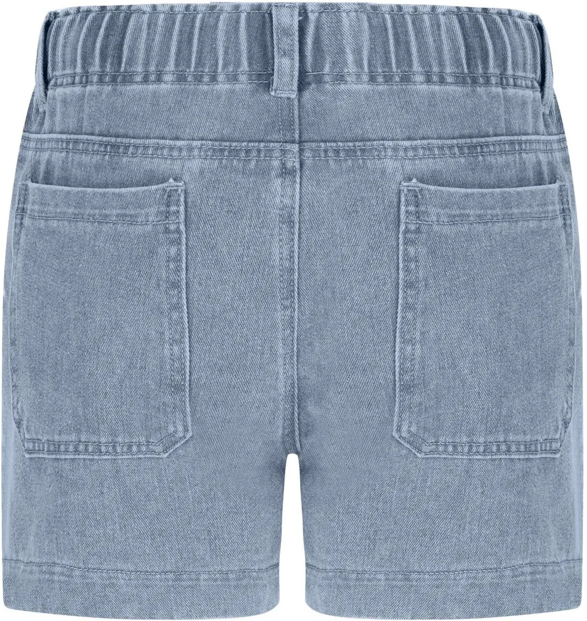 Jean Shorts for Women High Waisted Trendy Patch Pocket Drawstring Casual Summer Stretchy Denim Shorts with Pockets