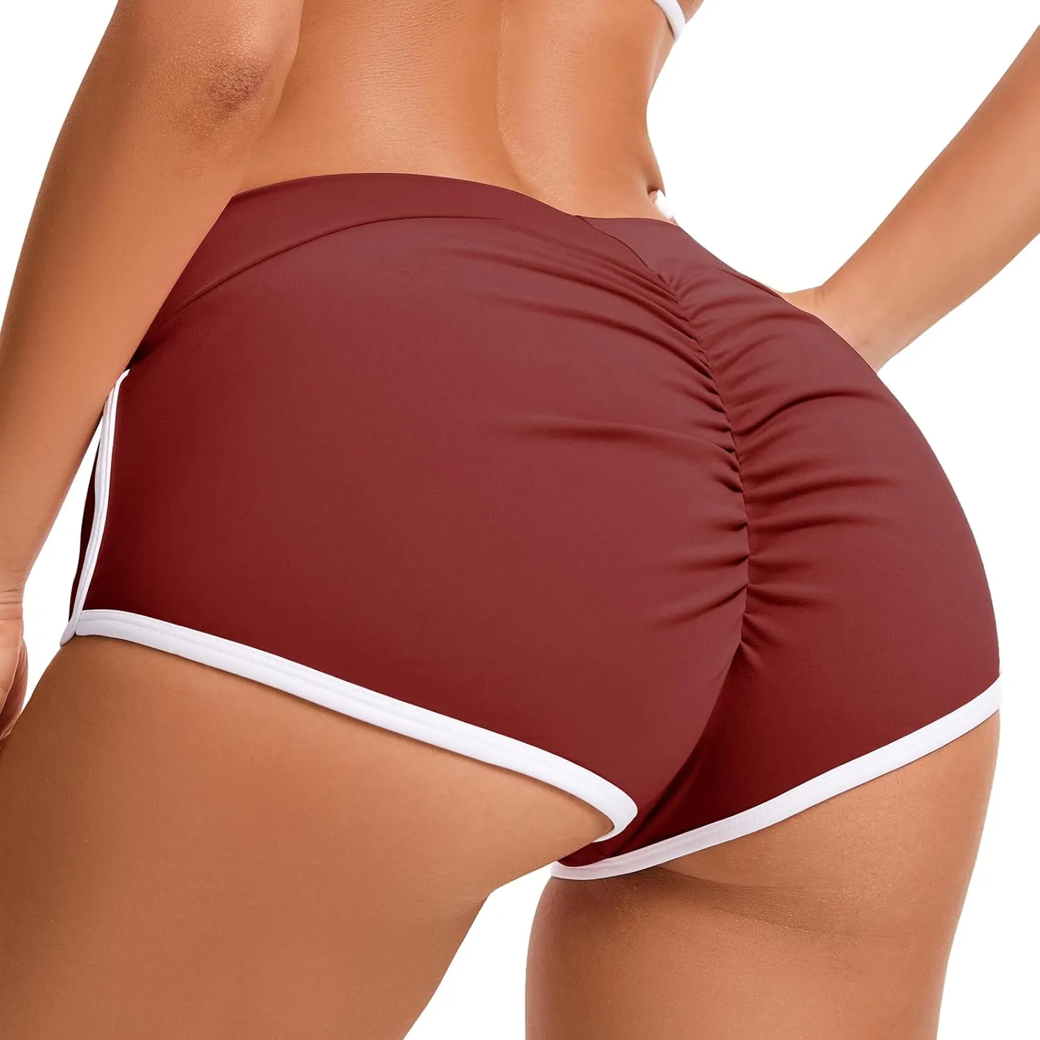 KIWI RATA Women's Workout Booty Shorts Scrunch Butt Yoga Gym Short Hot Pants Sexy Rave Outfit