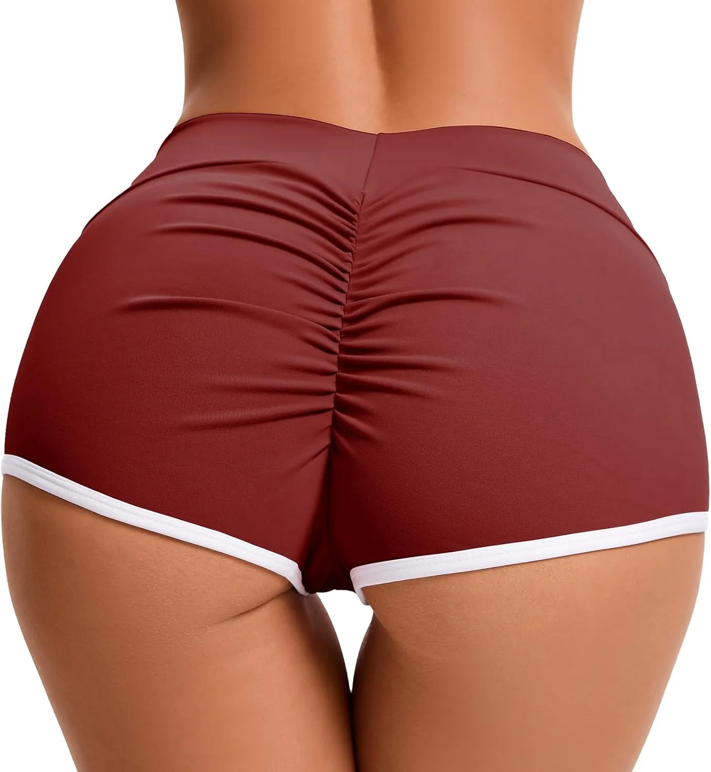 KIWI RATA Women's Workout Booty Shorts Scrunch Butt Yoga Gym Short Hot Pants Sexy Rave Outfit