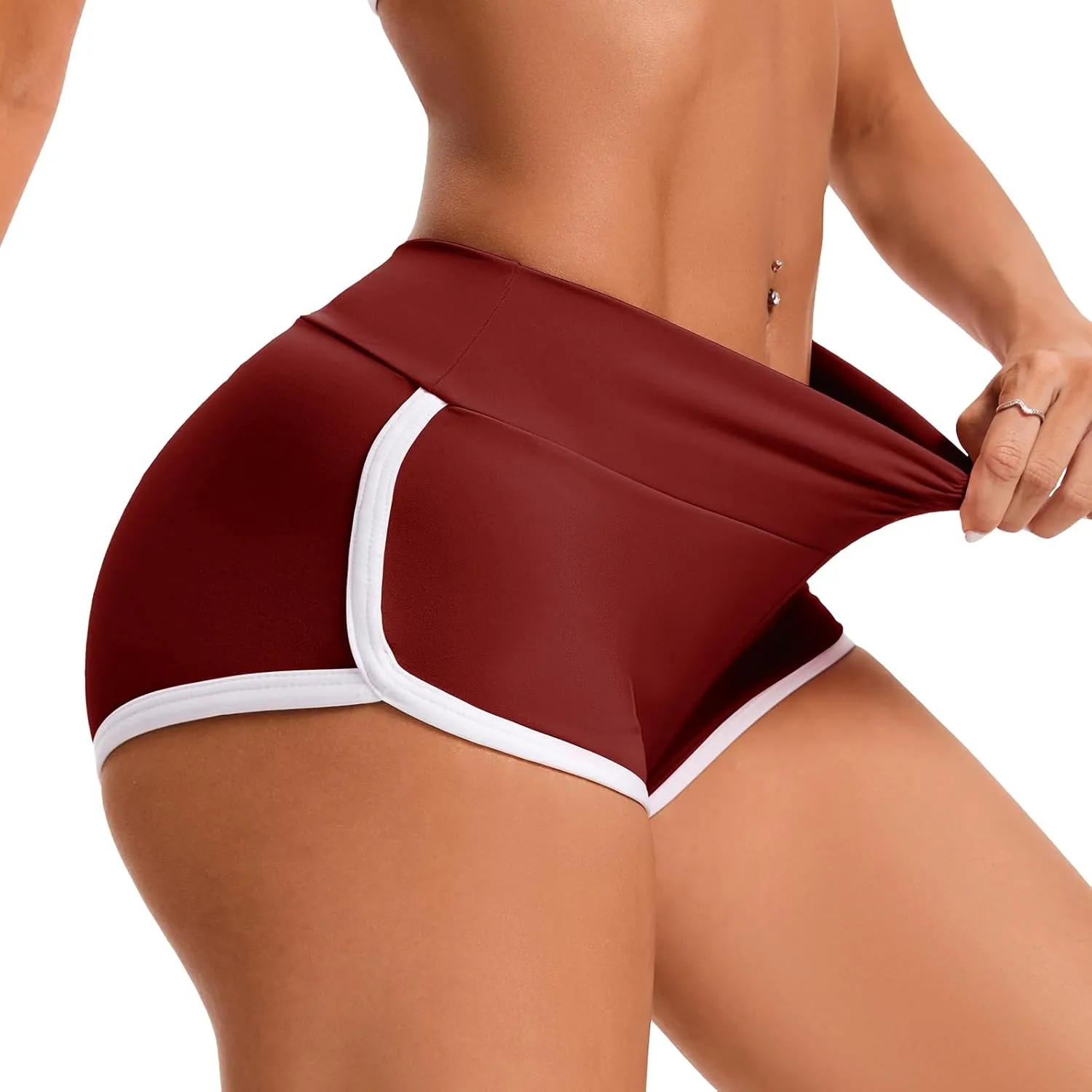 KIWI RATA Women's Workout Booty Shorts Scrunch Butt Yoga Gym Short Hot Pants Sexy Rave Outfit