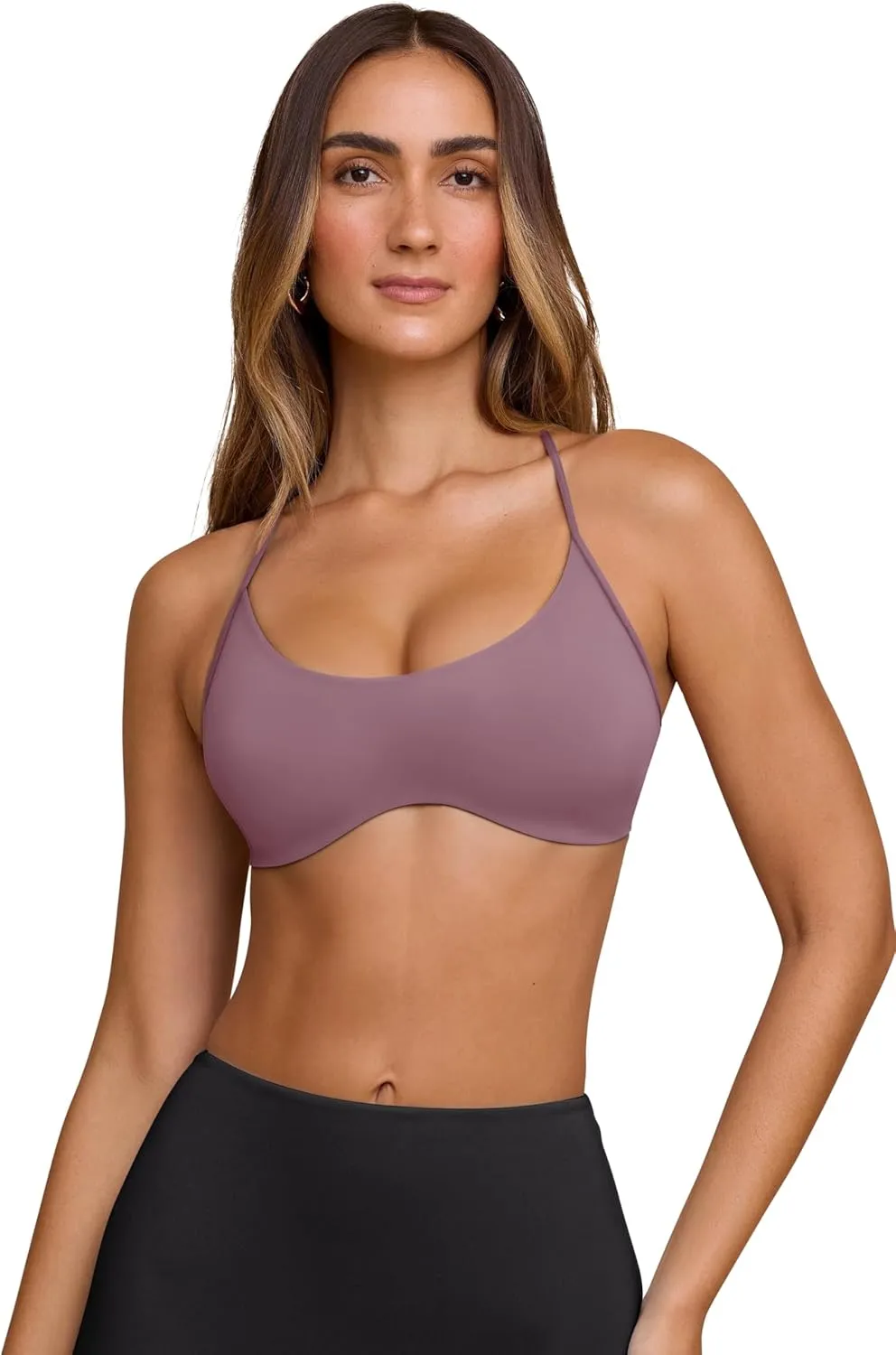 LASLULU Womens Sexy Y Back Sports Bra Padded Racerback Spaghetti Strap Workout Yoga Gym Athletic Bras Tops Bralettes