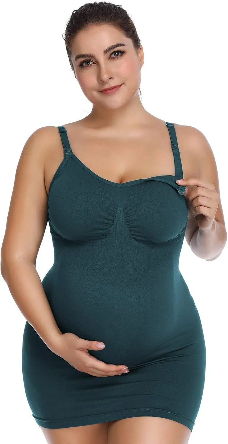 Lataly Seamless Nursing Tank Tops for Breastfeeding Padded Sleep Maternity Cami Bras