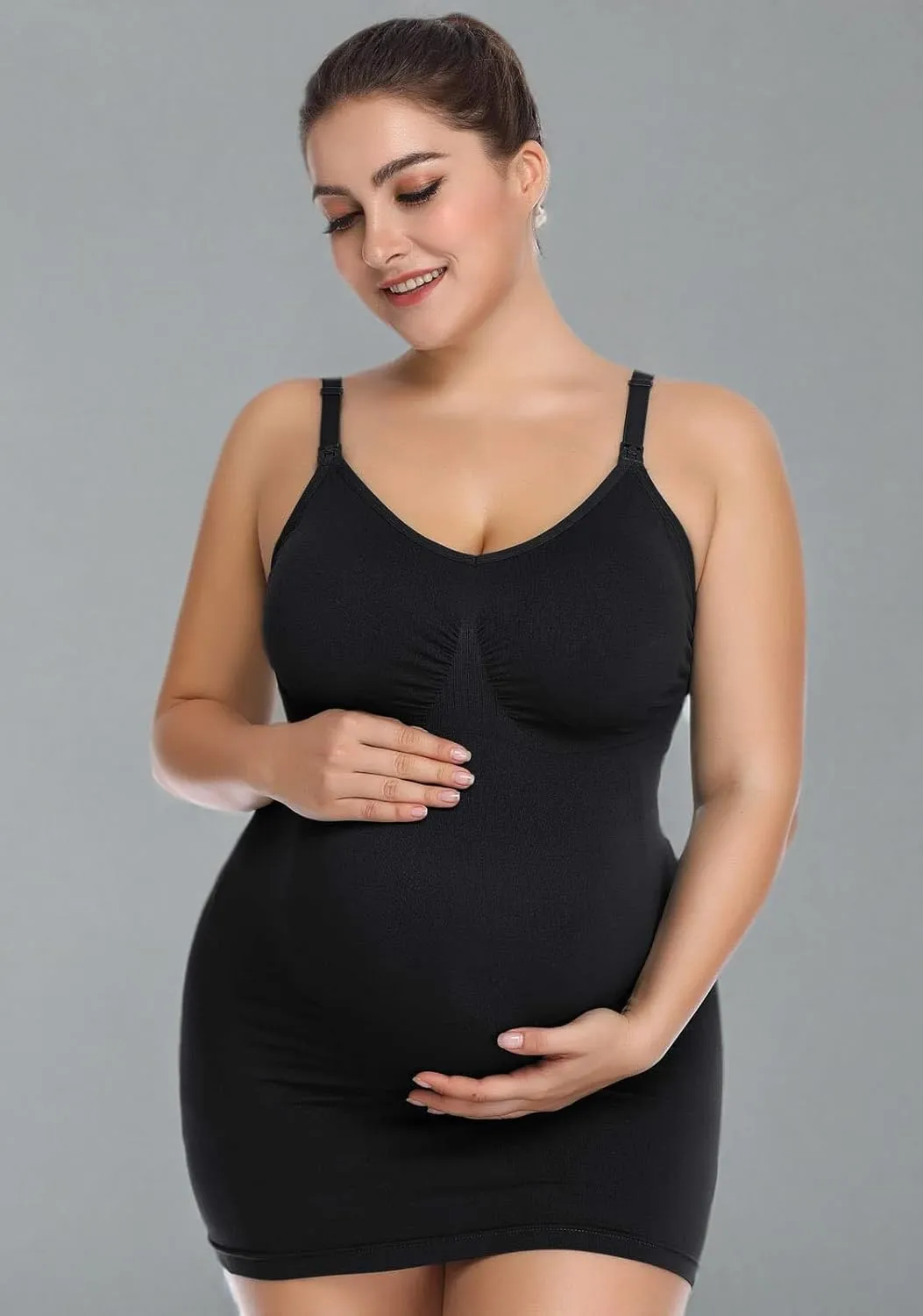 Lataly Seamless Nursing Tank Tops for Breastfeeding Padded Sleep Maternity Cami Bras
