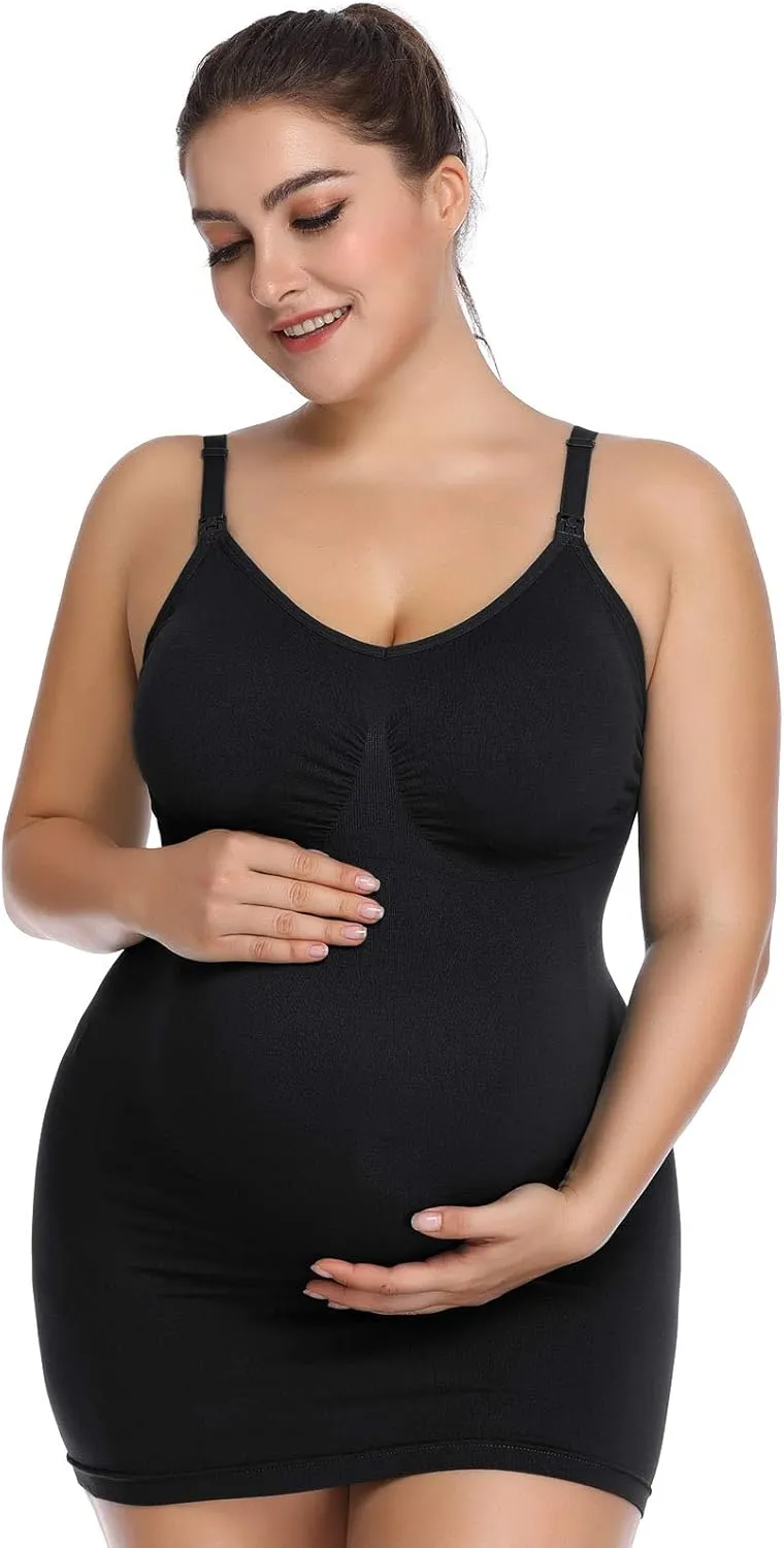Lataly Seamless Nursing Tank Tops for Breastfeeding Padded Sleep Maternity Cami Bras