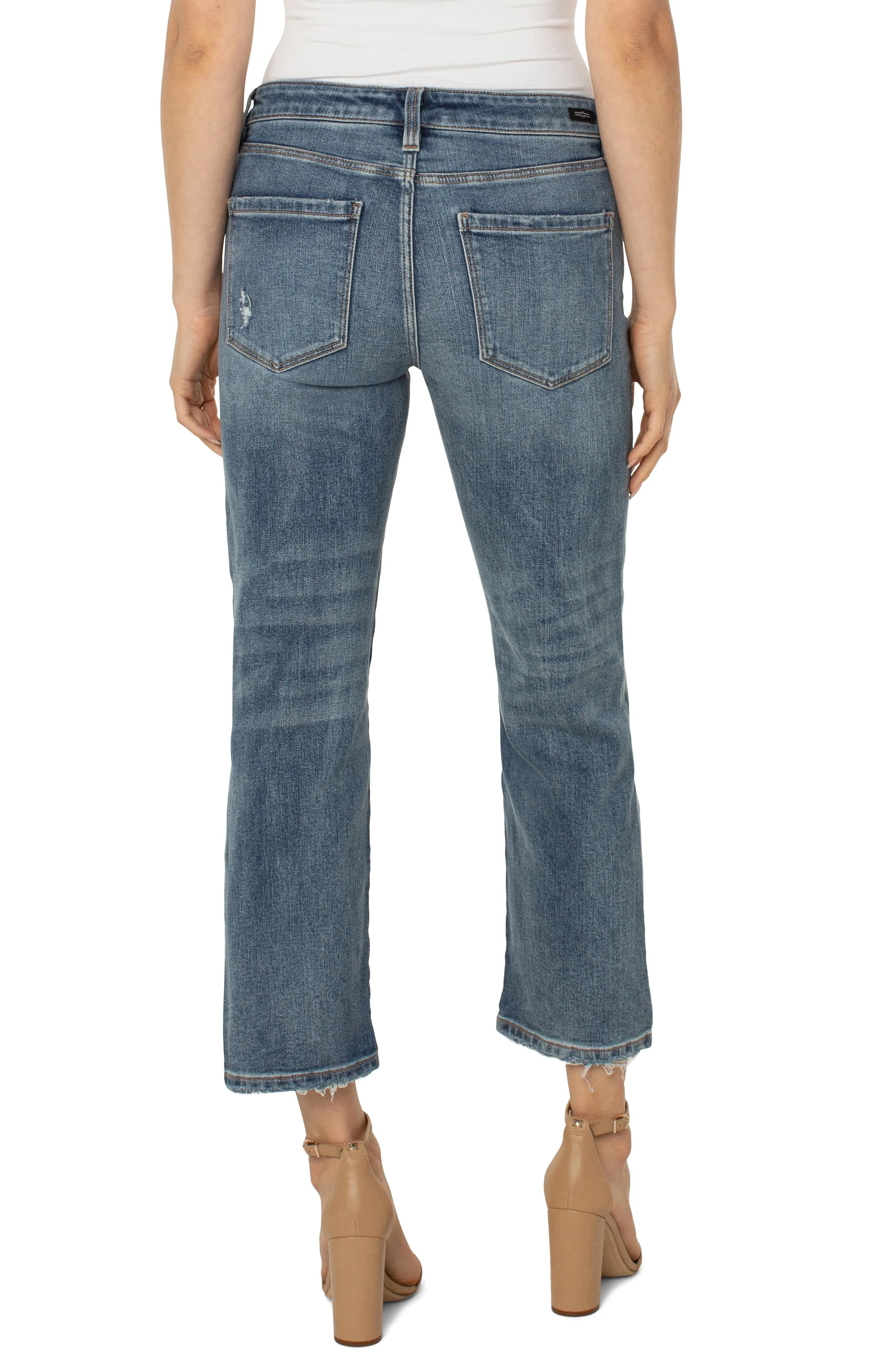 Liverpool Kennedy Crop Straight Leg Jean 27in Inseam In La Brea