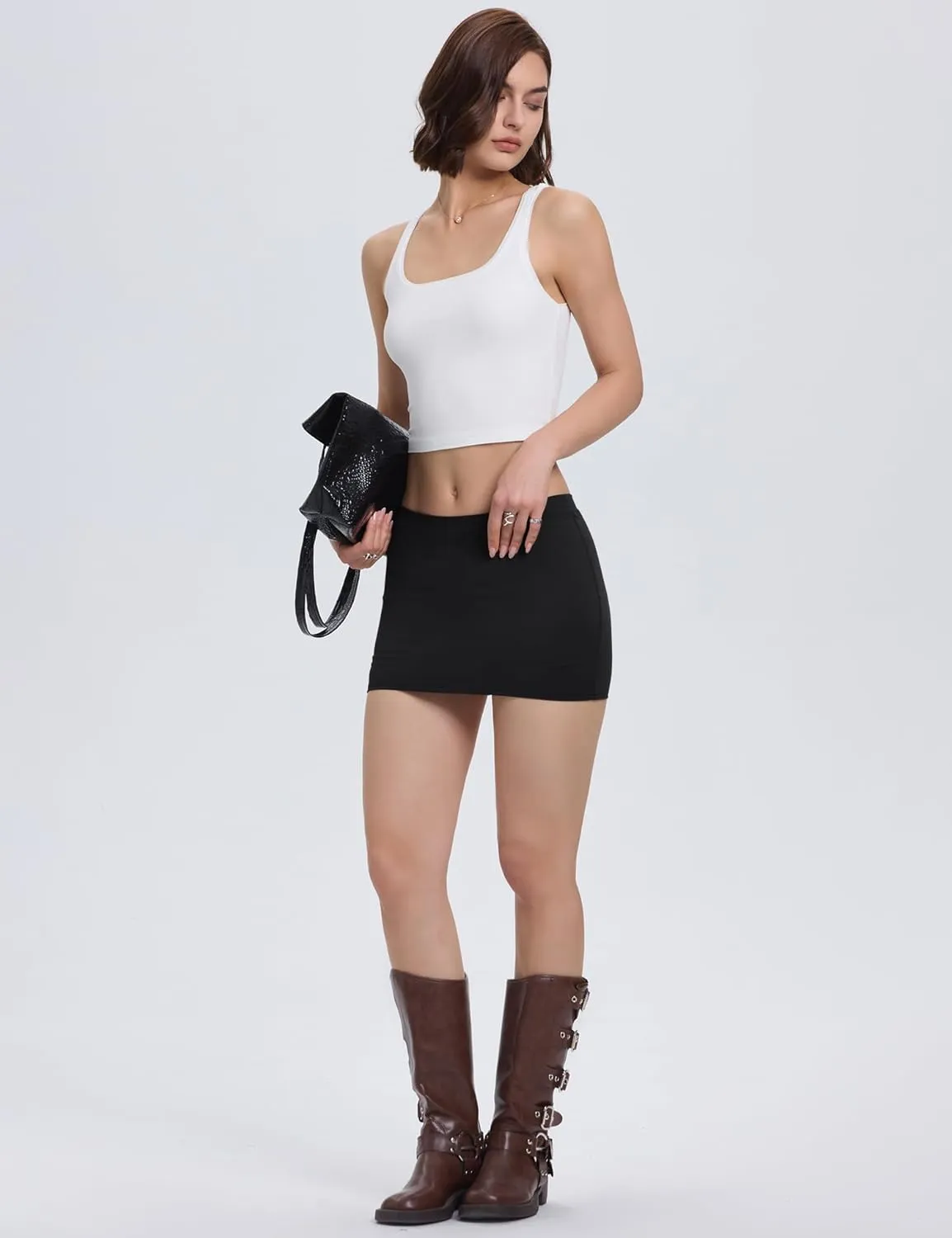 LOMON Y2k Mini Skirts for Women with Shorts Underneath Bodycon Skorts Sexy Club Date Night Micro Pencil Skirt Streetwear