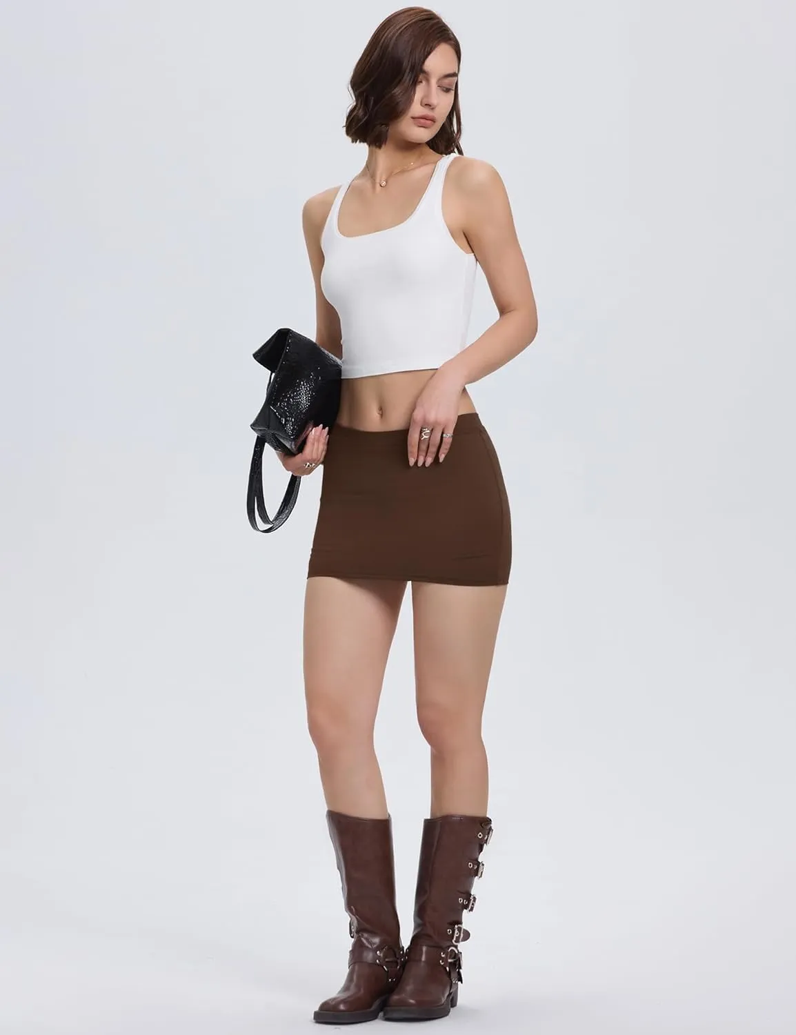 LOMON Y2k Mini Skirts for Women with Shorts Underneath Bodycon Skorts Sexy Club Date Night Micro Pencil Skirt Streetwear