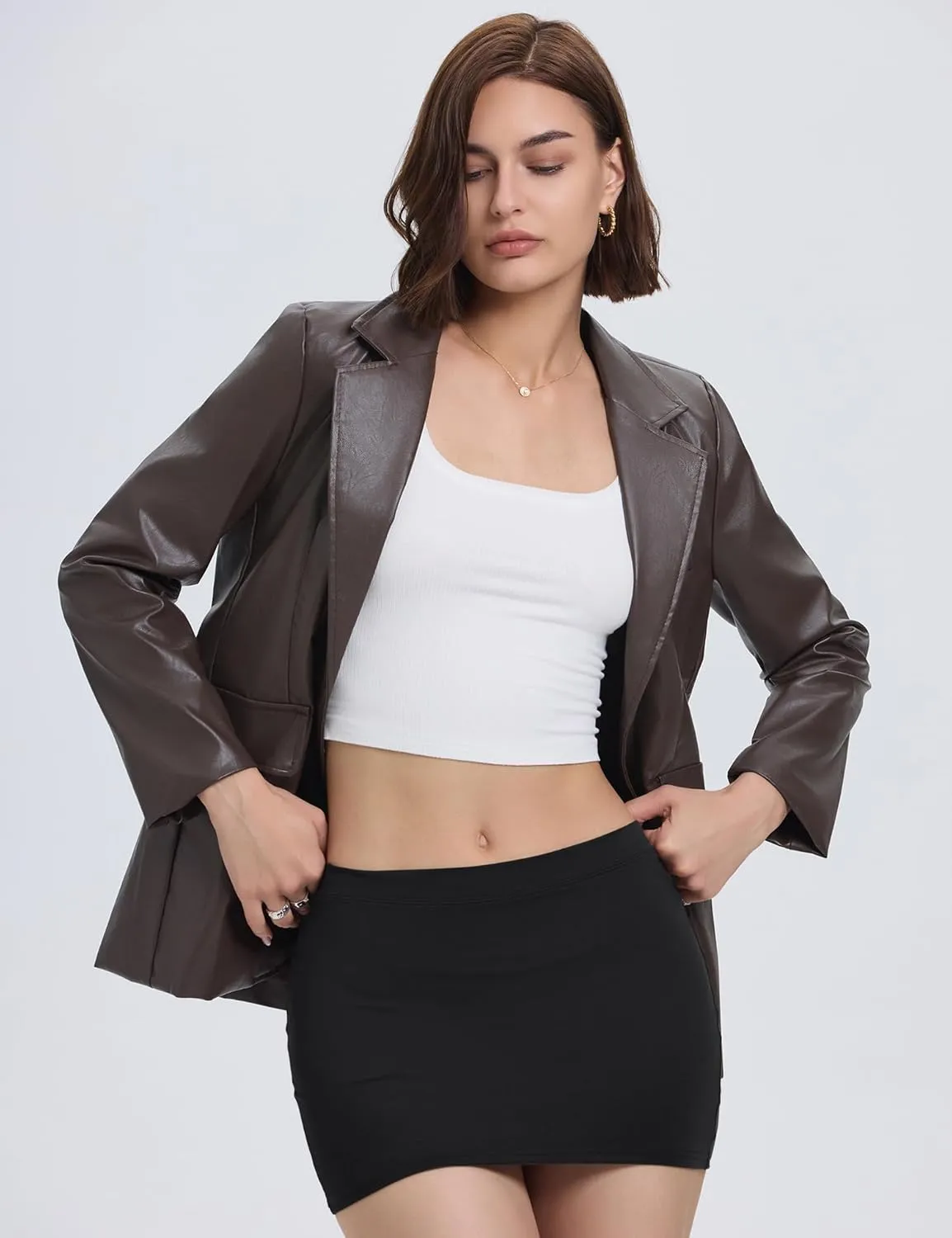 LOMON Y2k Mini Skirts for Women with Shorts Underneath Bodycon Skorts Sexy Club Date Night Micro Pencil Skirt Streetwear