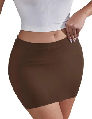 LOMON Y2k Mini Skirts for Women with Shorts Underneath Bodycon Skorts Sexy Club Date Night Micro Pencil Skirt Streetwear