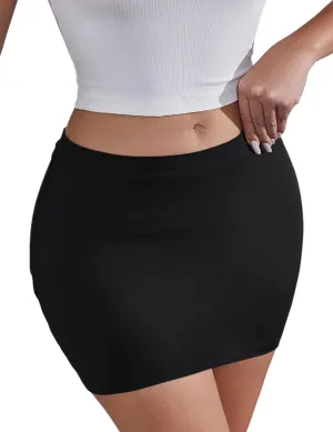 LOMON Y2k Mini Skirts for Women with Shorts Underneath Bodycon Skorts Sexy Club Date Night Micro Pencil Skirt Streetwear
