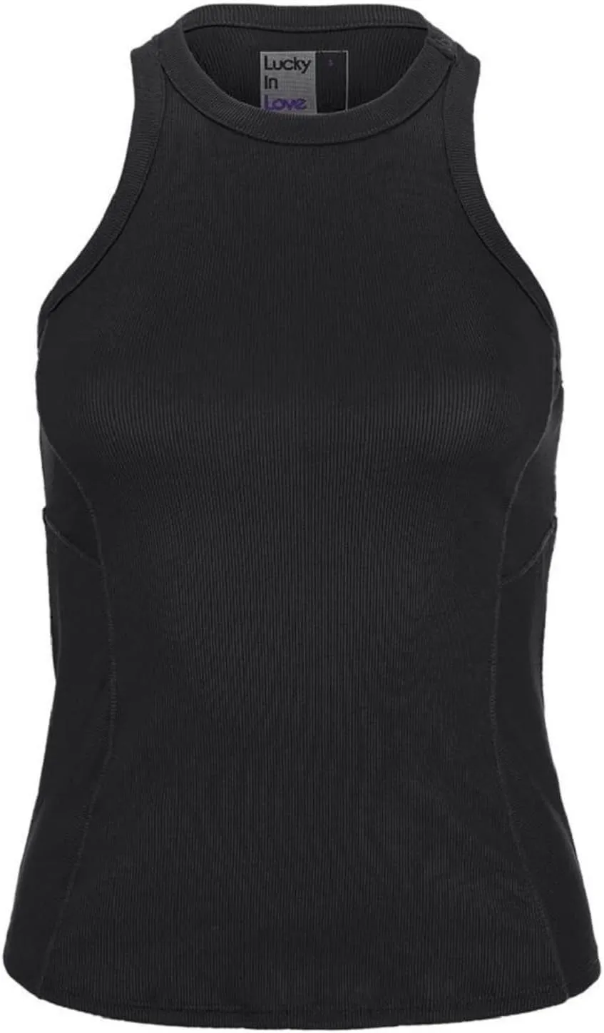 Lucky In Love One Love Ribbed Tank