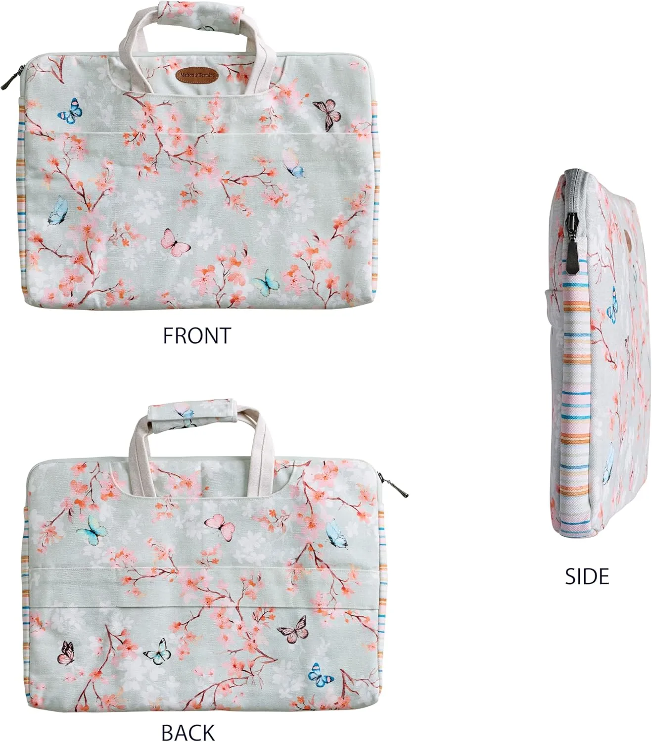 Maison d'Hermine Laptop Bag upto 15.6 inch Stain and water repellent Cotton canvas - Blossom In Spring
