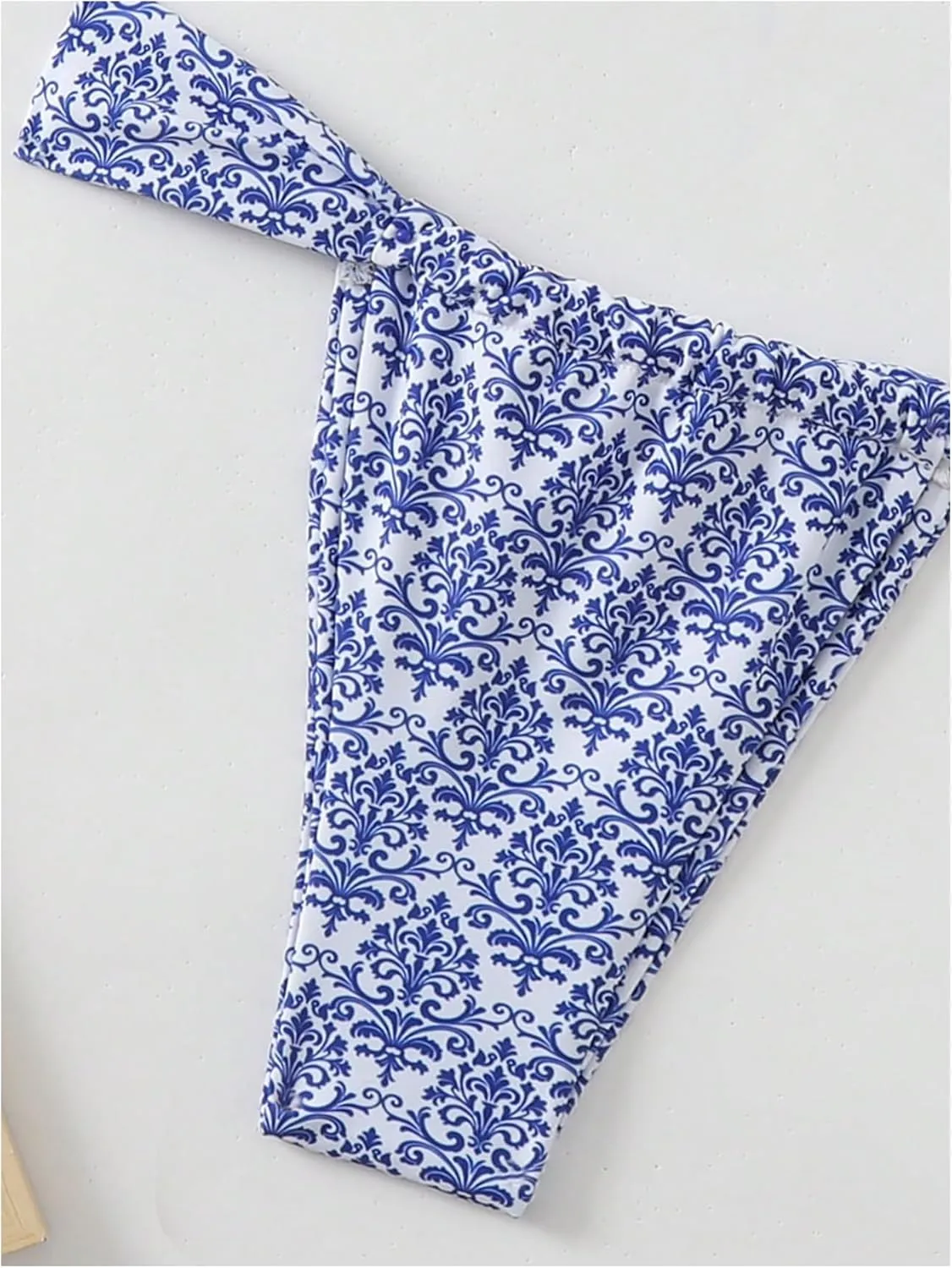 MakeMeChic Women's Floral Print 2 Piece Bikini Sets Tie Back Triangle Thong Bathing Suit Swimsuit