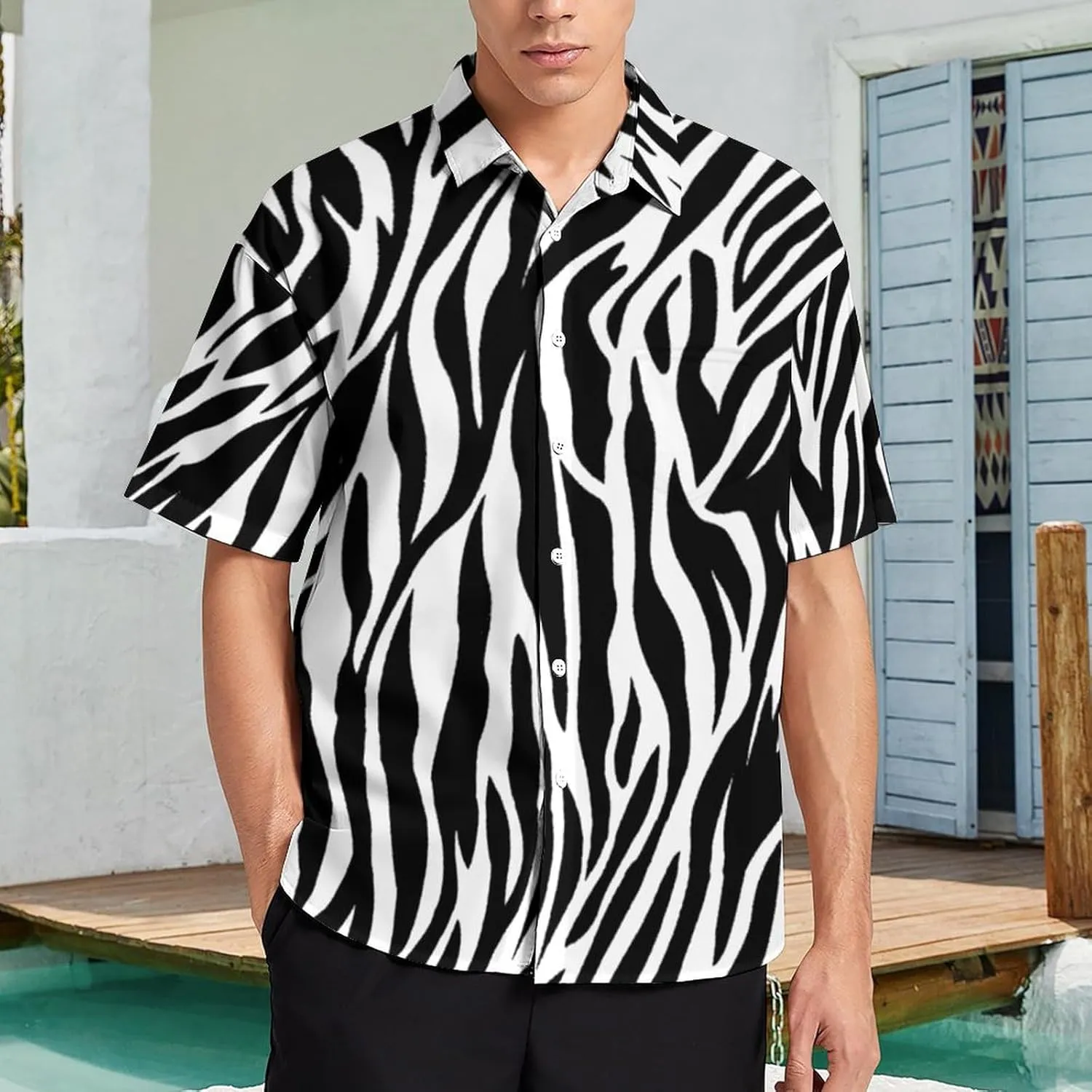 Men's Casual Button Down Short Sleeve Dress Work Shirt for Men