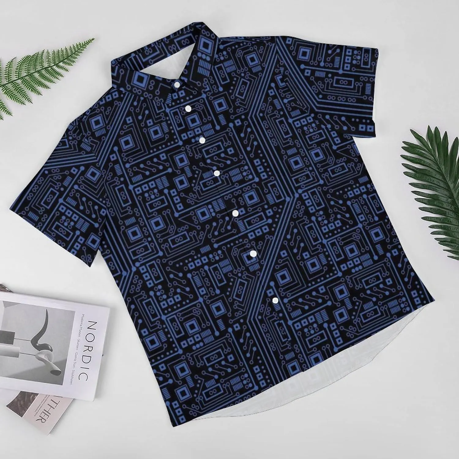 Men's Casual Button Down Short Sleeve Dress Work Shirt for Men