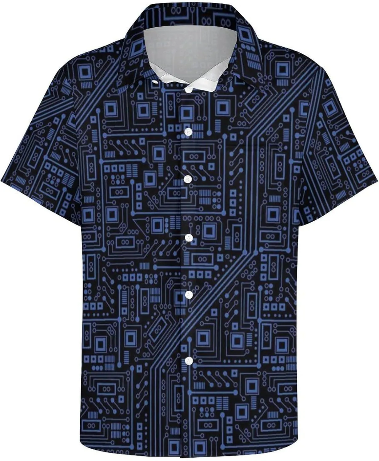 Men's Casual Button Down Short Sleeve Dress Work Shirt for Men