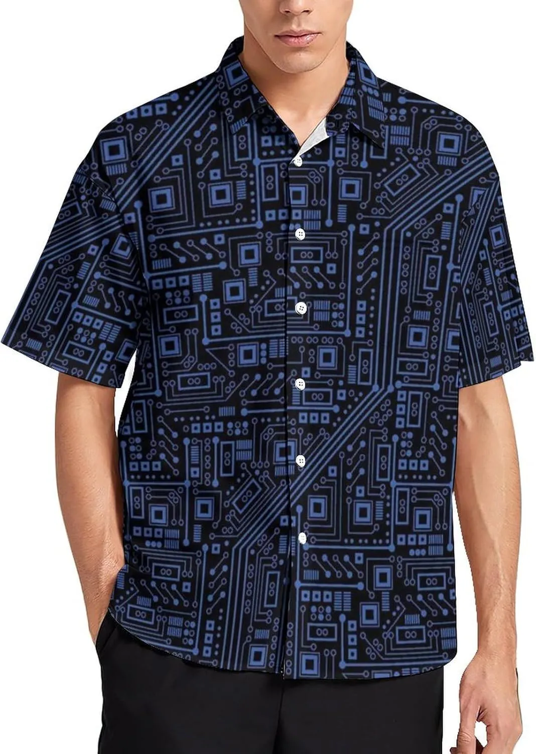 Men's Casual Button Down Short Sleeve Dress Work Shirt for Men