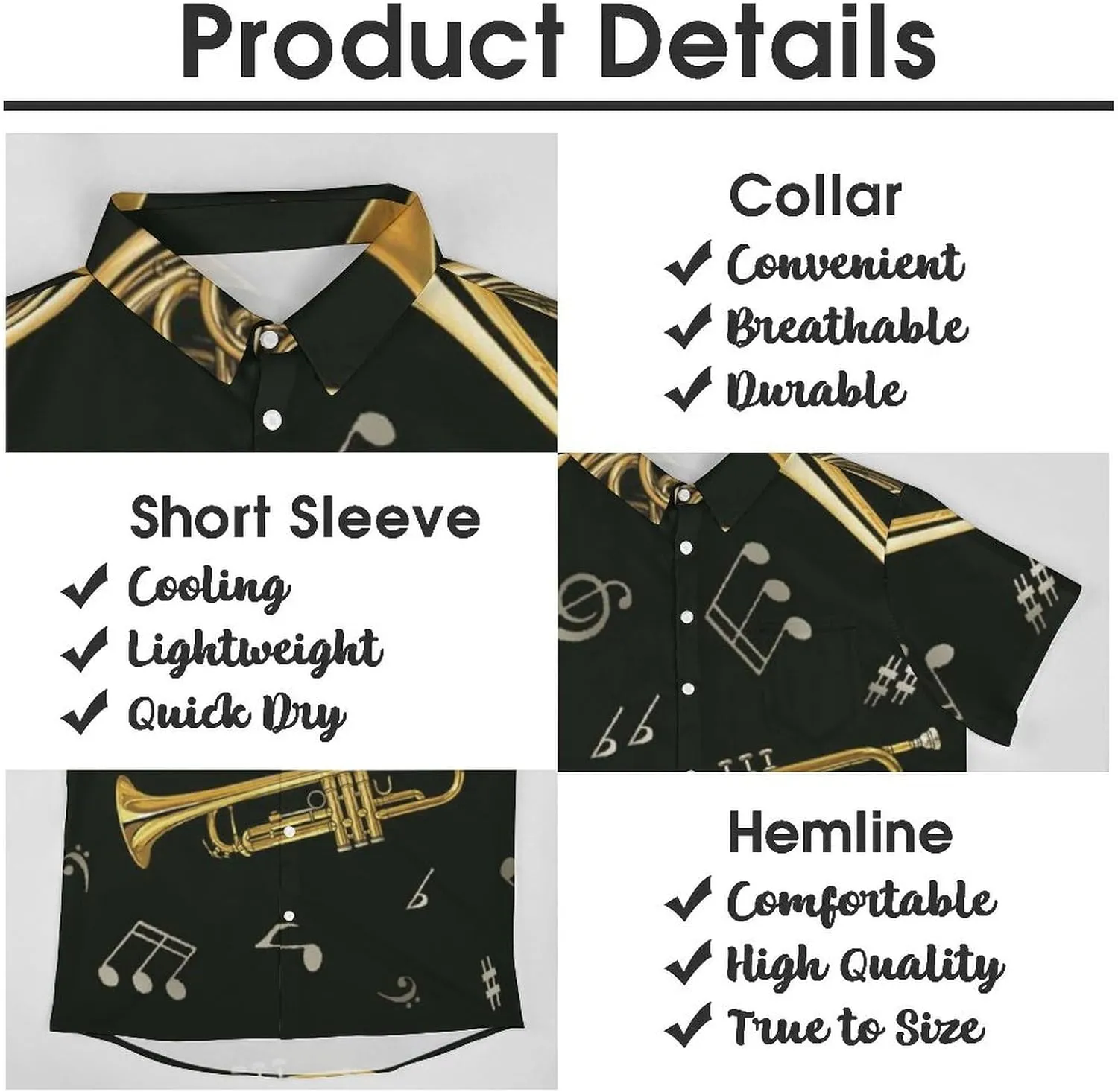 Men's Casual Button Down Short Sleeve Dress Work Shirt for Men