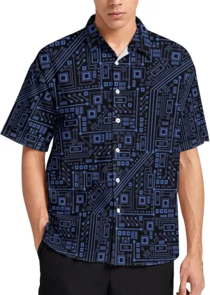 Men's Casual Button Down Short Sleeve Dress Work Shirt for Men