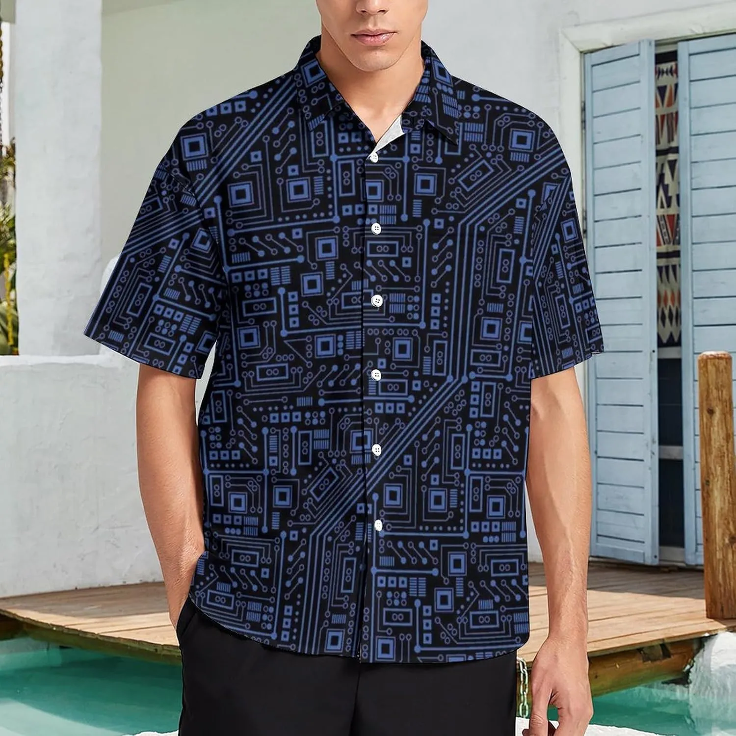 Men's Casual Button Down Short Sleeve Dress Work Shirt for Men