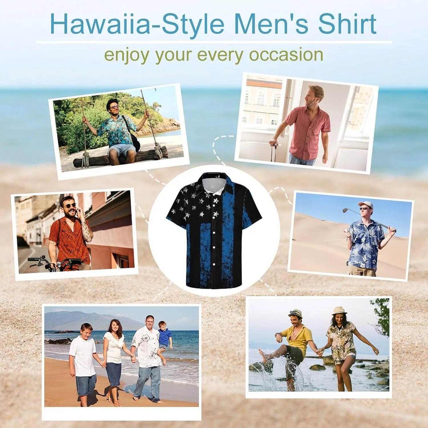 Men's Casual Button Down Short Sleeve Dress Work Shirt for Men