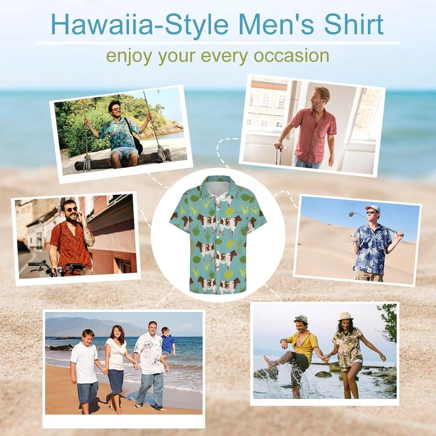 Men's Casual Button Down Short Sleeve Dress Work Shirt for Men