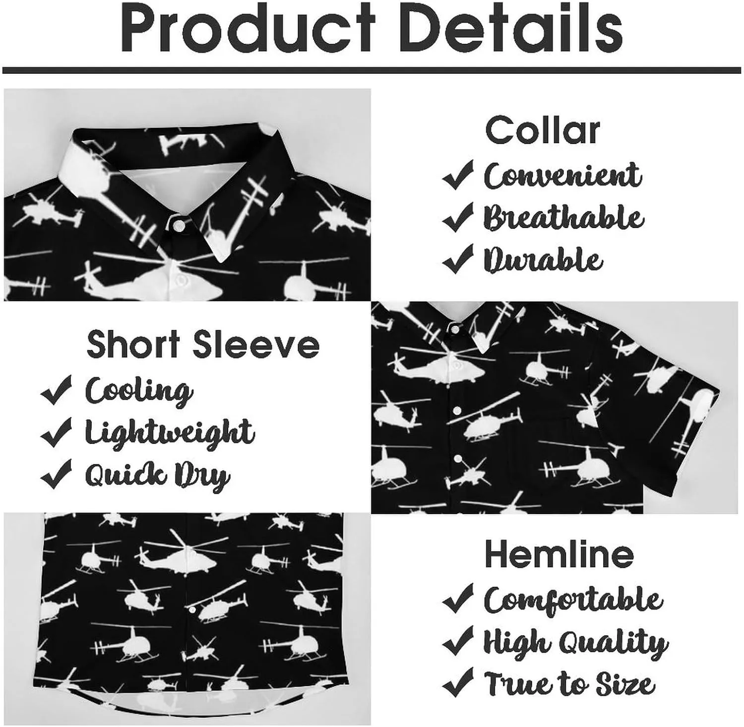 Men's Casual Button Down Short Sleeve Dress Work Shirt for Men
