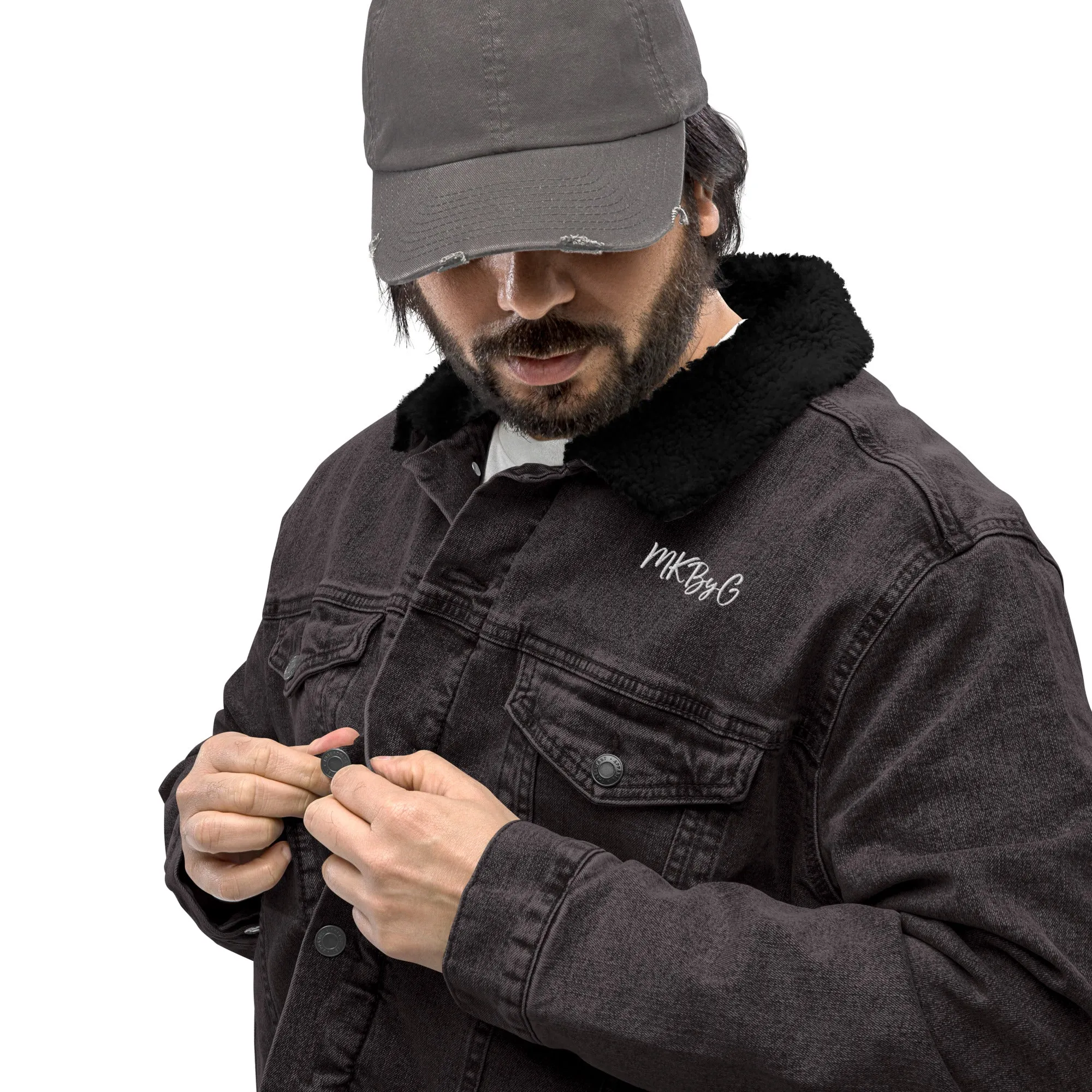 Men's Denim sherpa jacket