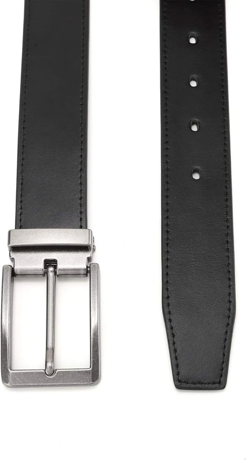 Men's Dress Belt Black Leather Belts for Jeans