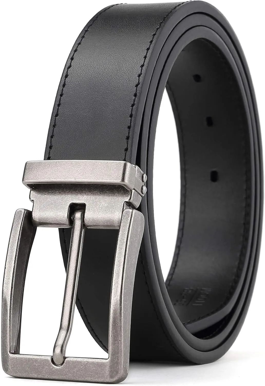 Men's Dress Belt Black Leather Belts for Jeans