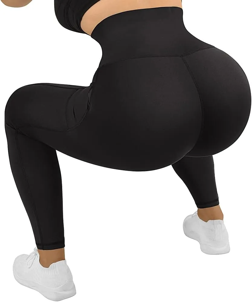 MOOSLOVER Women Corset High Waisted Leggings with Pockets Tummy Control Body Shaper Yoga Pants